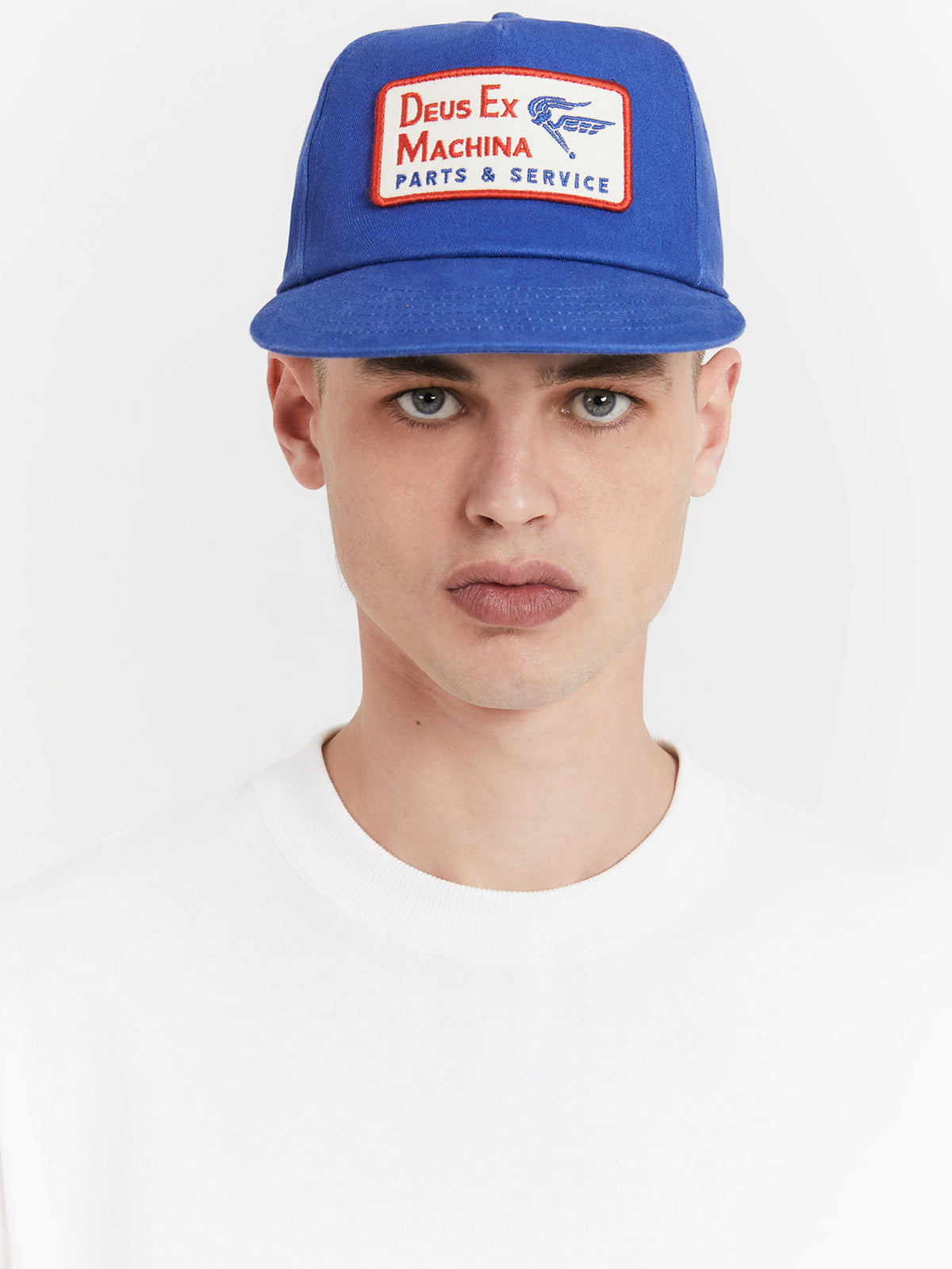 Deus Frank Soft Trucker Hat in Work Blue | Work Blue