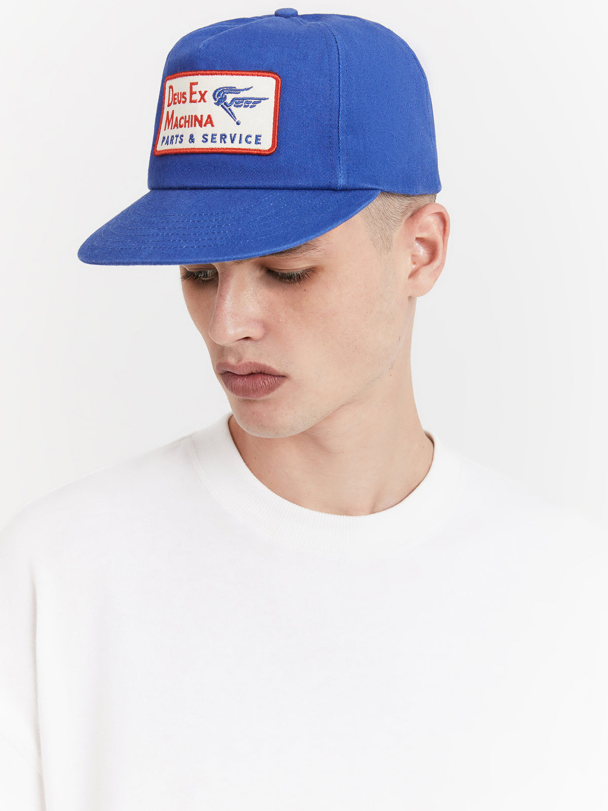 Deus Frank Soft Trucker Hat in Work Blue | Work Blue