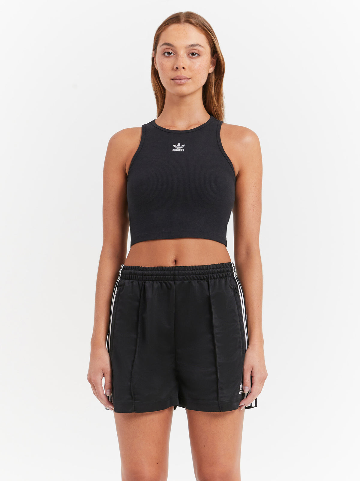 Adidas Essentials Rib Tank Top in Black | Black