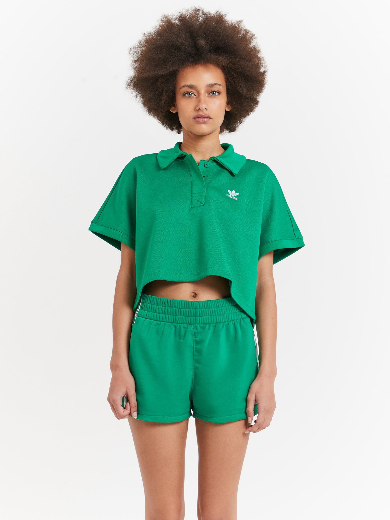 Green adidas deals crop top