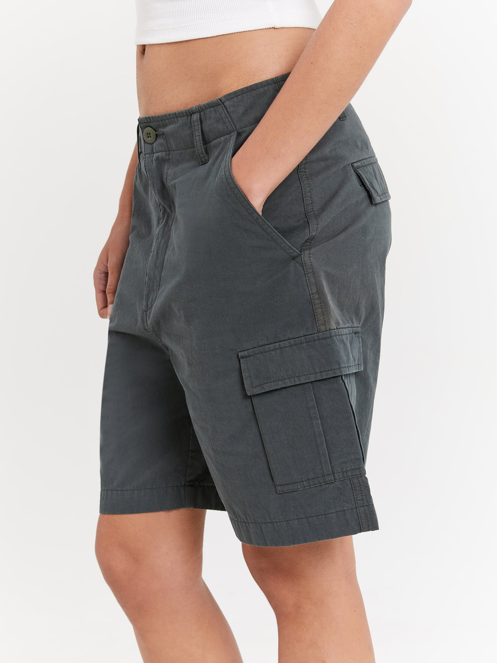 Gray 2025 cargo shorts