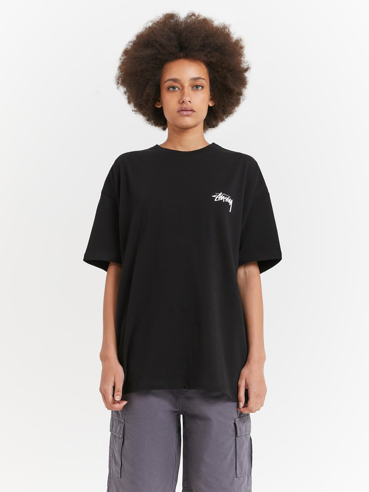 Stussy Pair Of Dice Heavyweight Relaxed T-Shirt in Black | Black