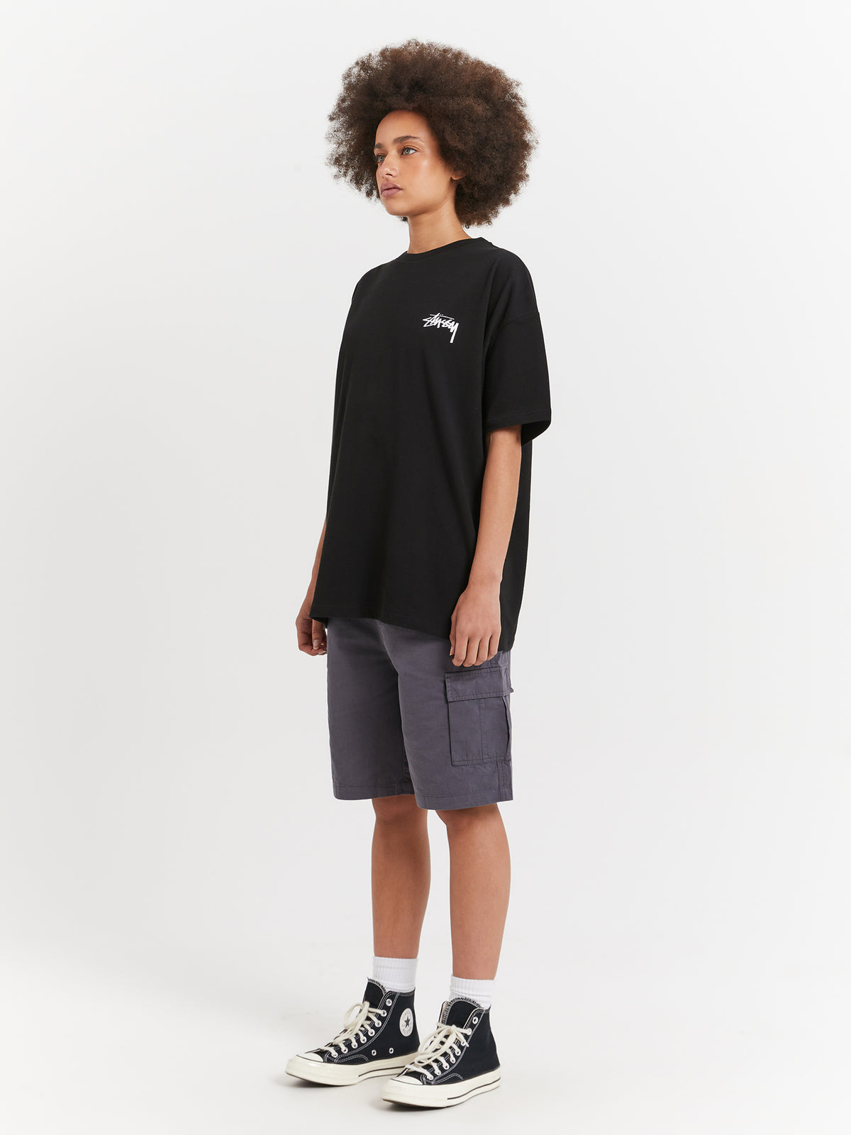 Stussy Pair Of Dice Heavyweight Relaxed T-Shirt in Black | Black