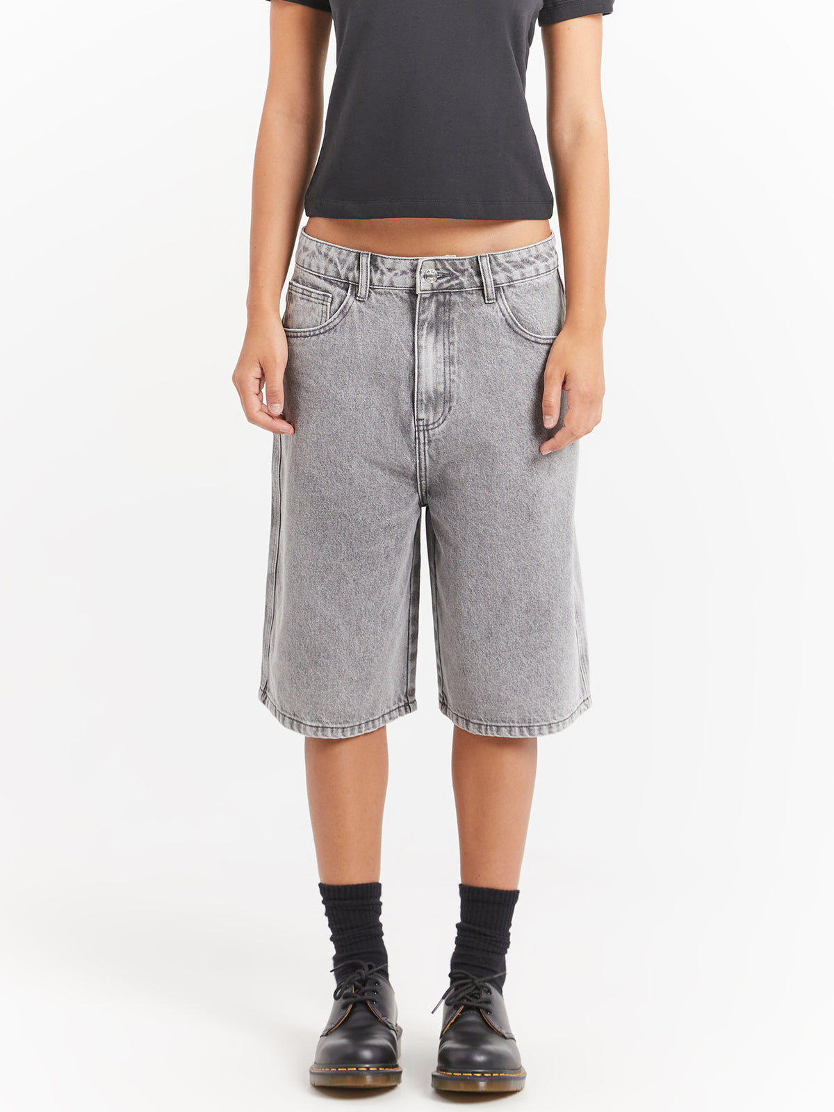 Xgirl Mills Baggy Shorts in Washed Grey | Washed Grey