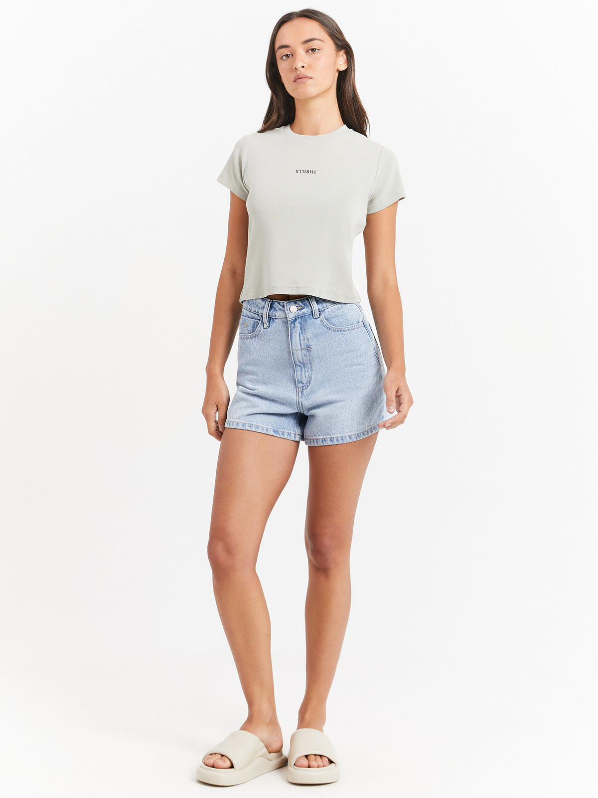 Thrills Minimal Thrills Mini T-Shirt in Sage Grey | Sage Grey