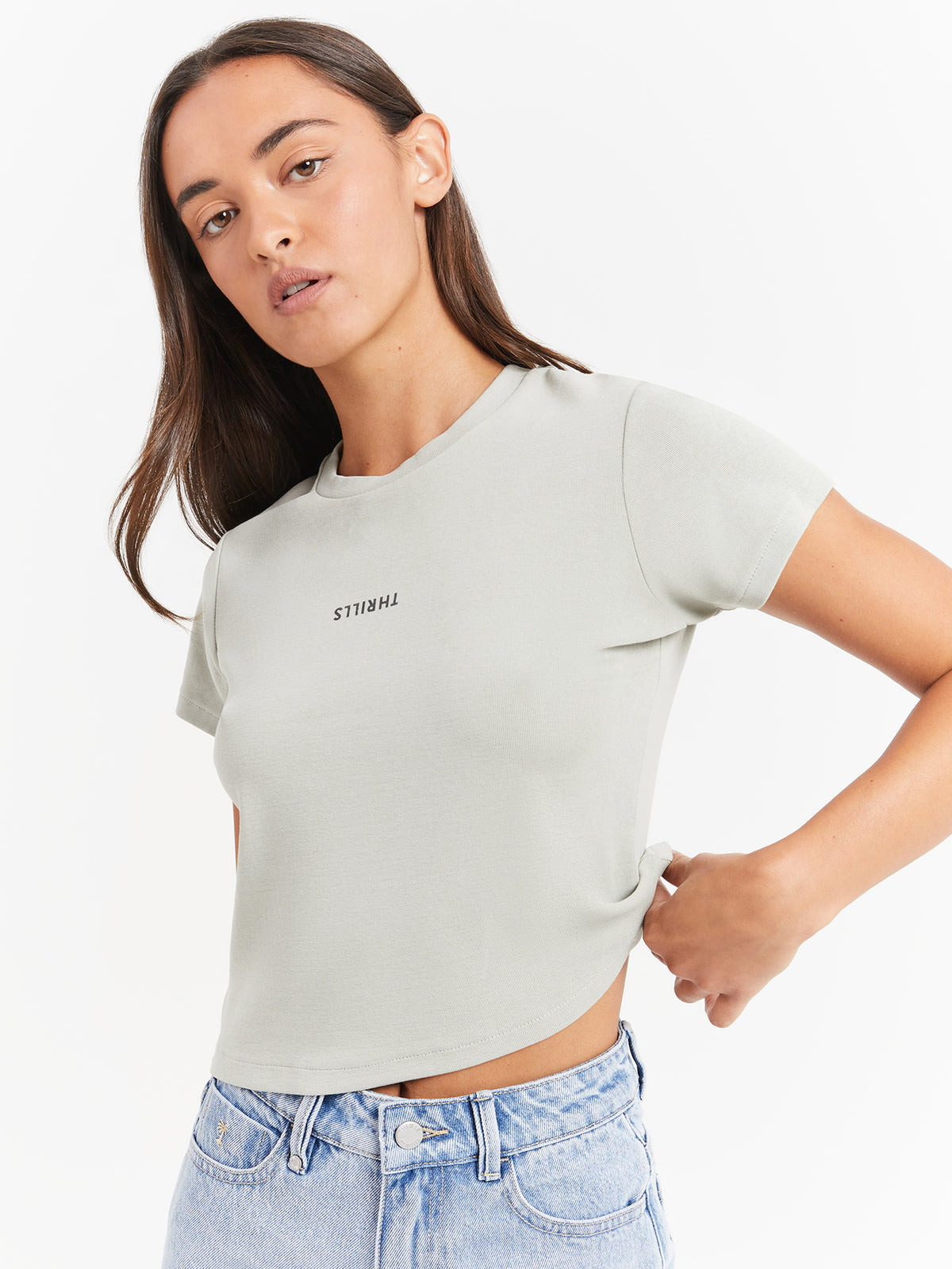 Thrills Minimal Thrills Mini T-Shirt in Sage Grey | Sage Grey