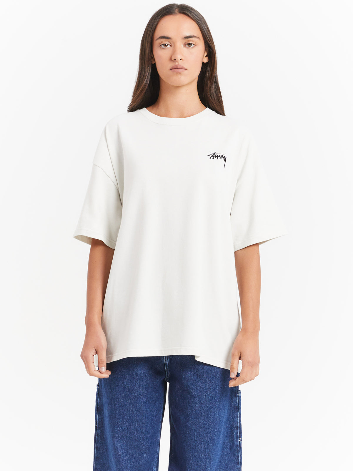 Stussy Chanel 5 Heavyweight Relaxed T-Shirt in Winter White | Winter White