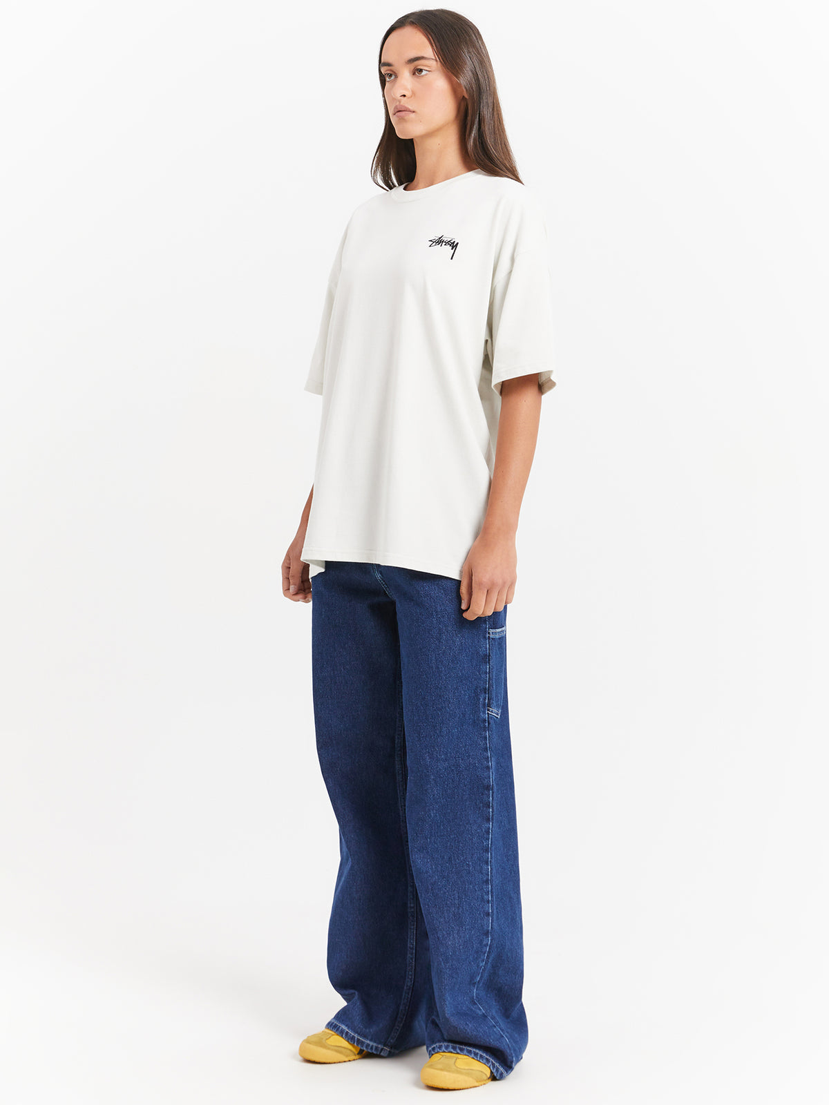 Stussy Chanel 5 Heavyweight Relaxed T-Shirt in Winter White | Winter White