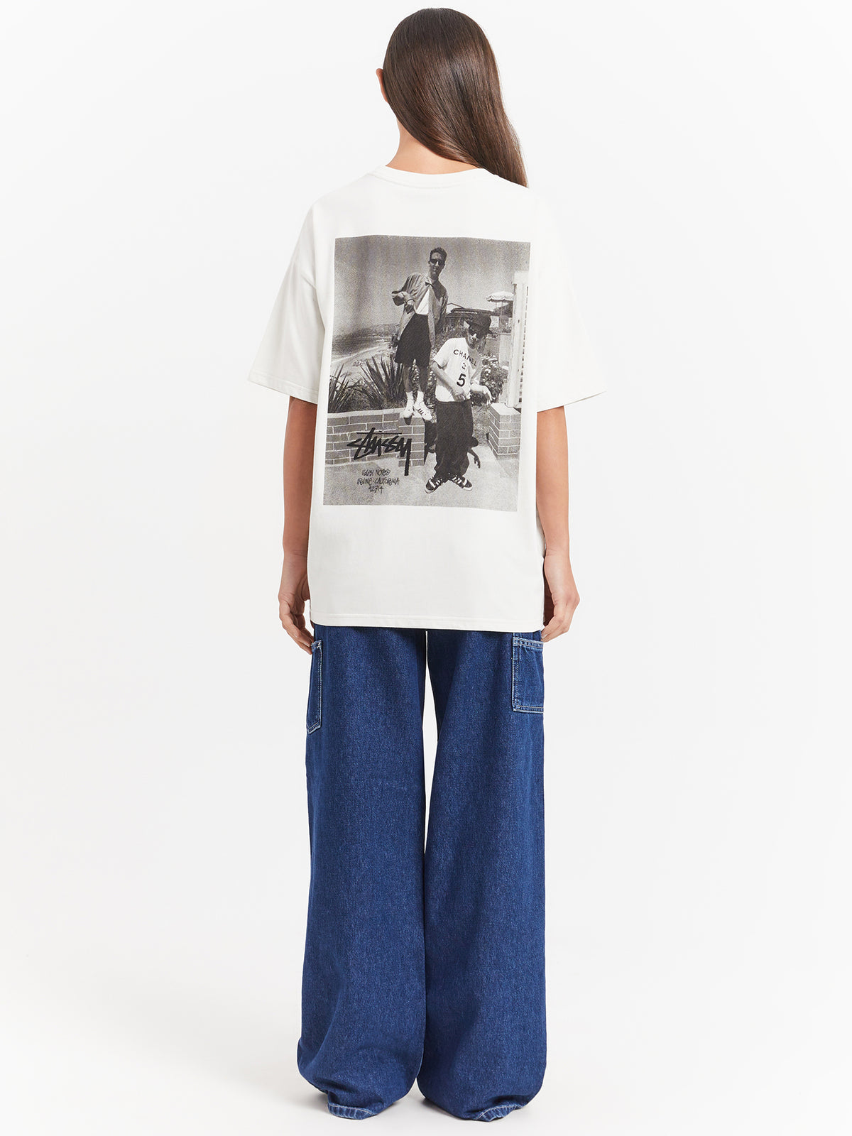 Stussy Chanel 5 Heavyweight Relaxed T-Shirt in Winter White | Winter White