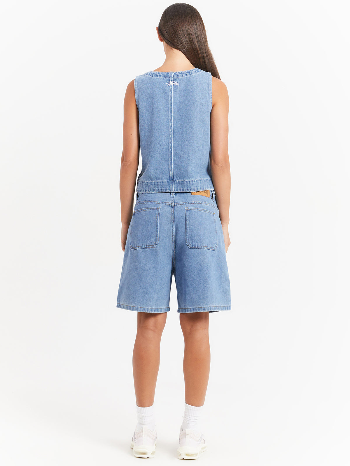 Stussy Big Ol Denim Tank Top in Mid Blue Denim | Mid Blue Denim