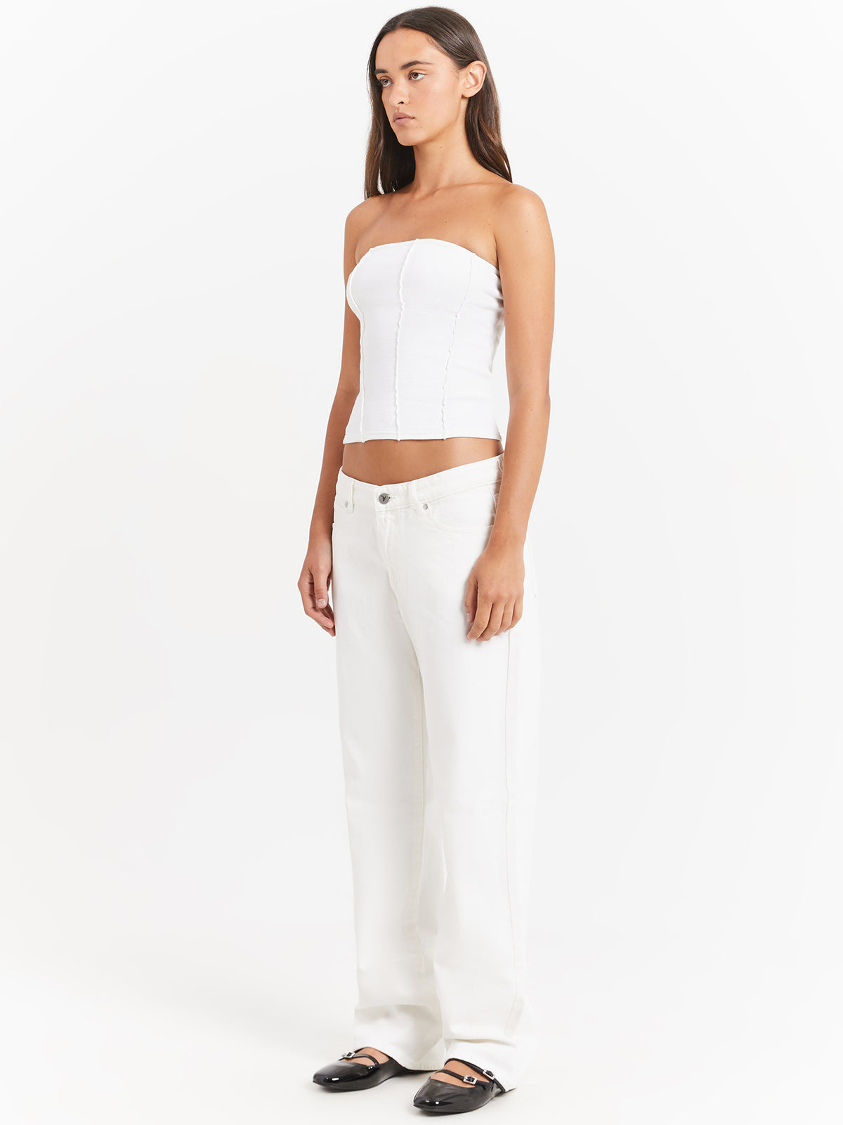 Abrand 99 Baggy Jeans in Pearl White | Pearl