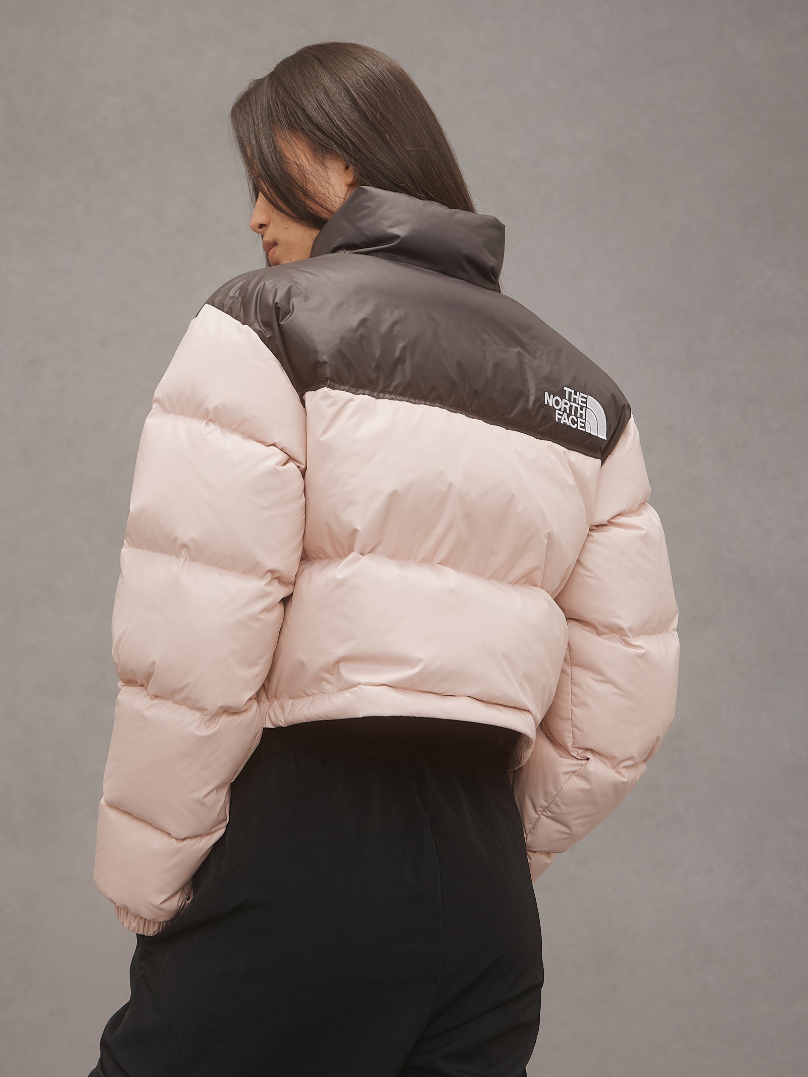 Nuptse Short Jacket in Pink Moss