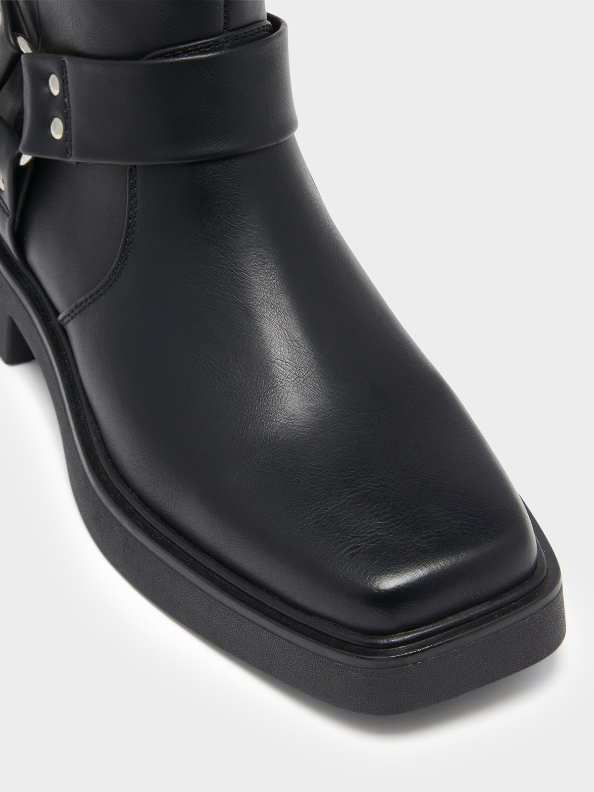 Therapy The Edge Mid-Calf Biker Boots in Black | Black