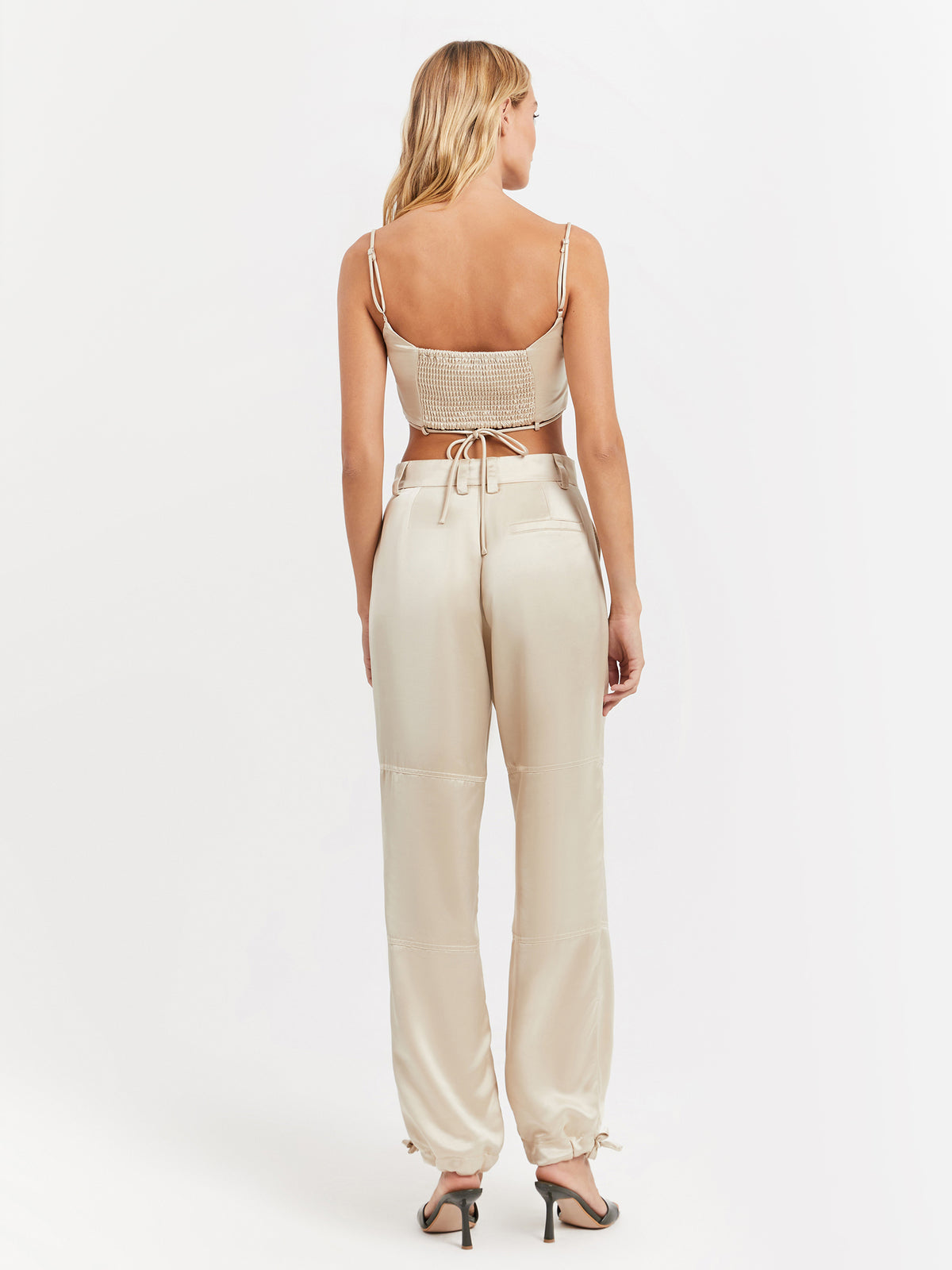 MSE Aster Satin Pants in Ivory | Ivory