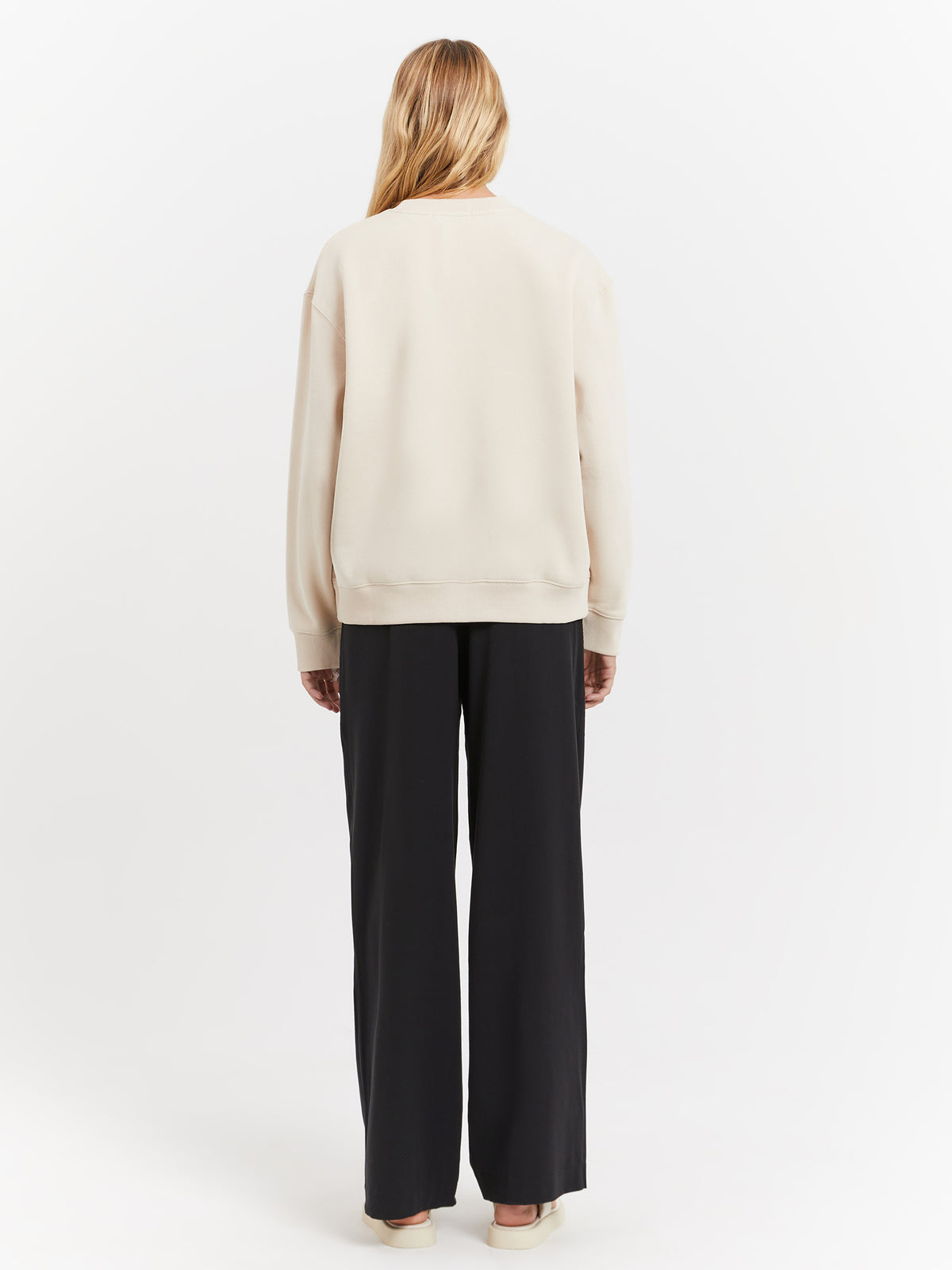 Ena Pelly Letters From NY Oversized Sweater in Parchment | Parchment