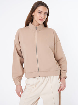 Mse Trico Zipper Sweat