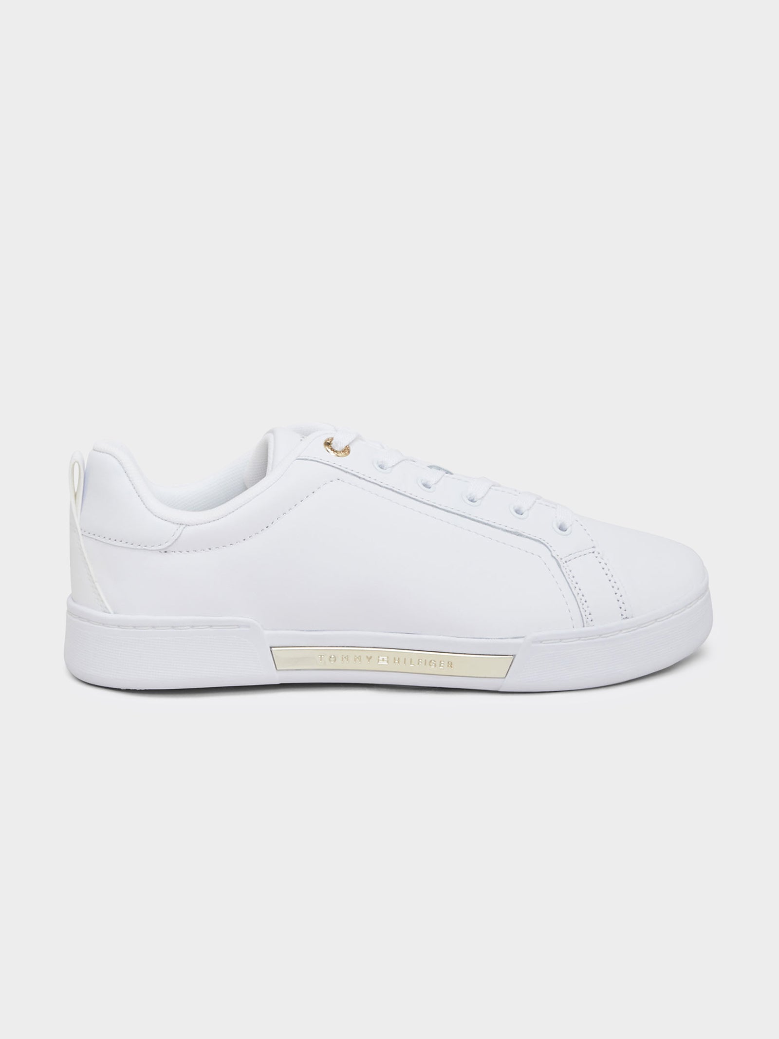 Womens Chique Court Sneakers in White & Rose Gold | Glue Store