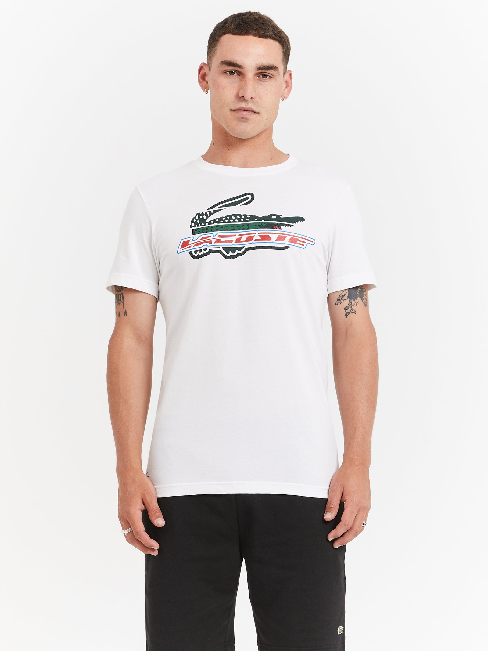 Logo Croc Tech Jersey T-Shirt in White - Glue Store