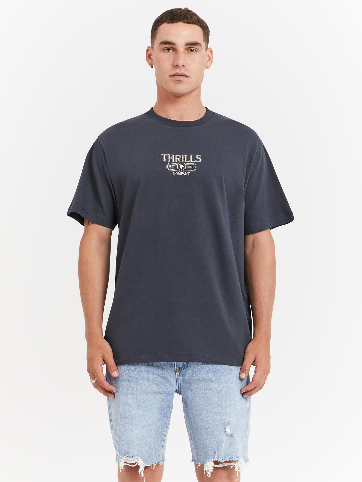 Thrills Bad Habbits Club Merch Fit T-Shirt in Green | Green