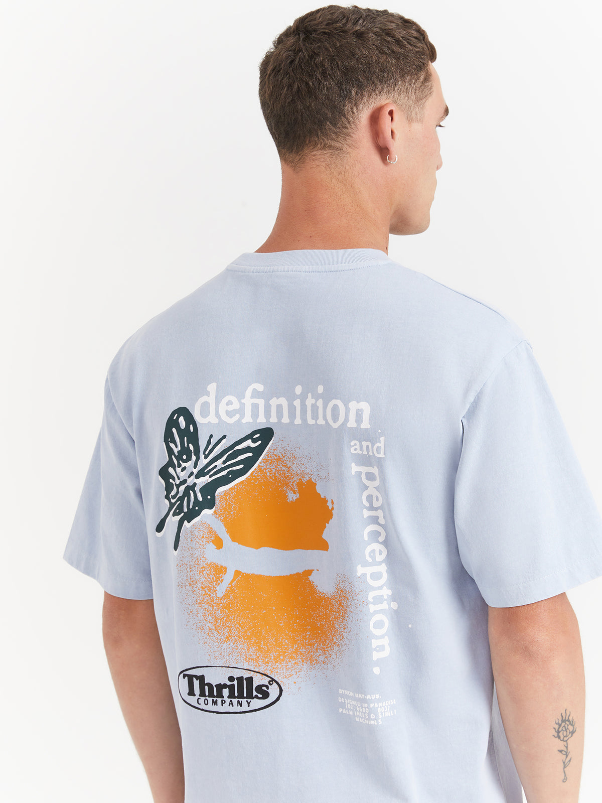 Thrills Definition Oversized Fit T-Shirt in Baby Blue | Baby Blue