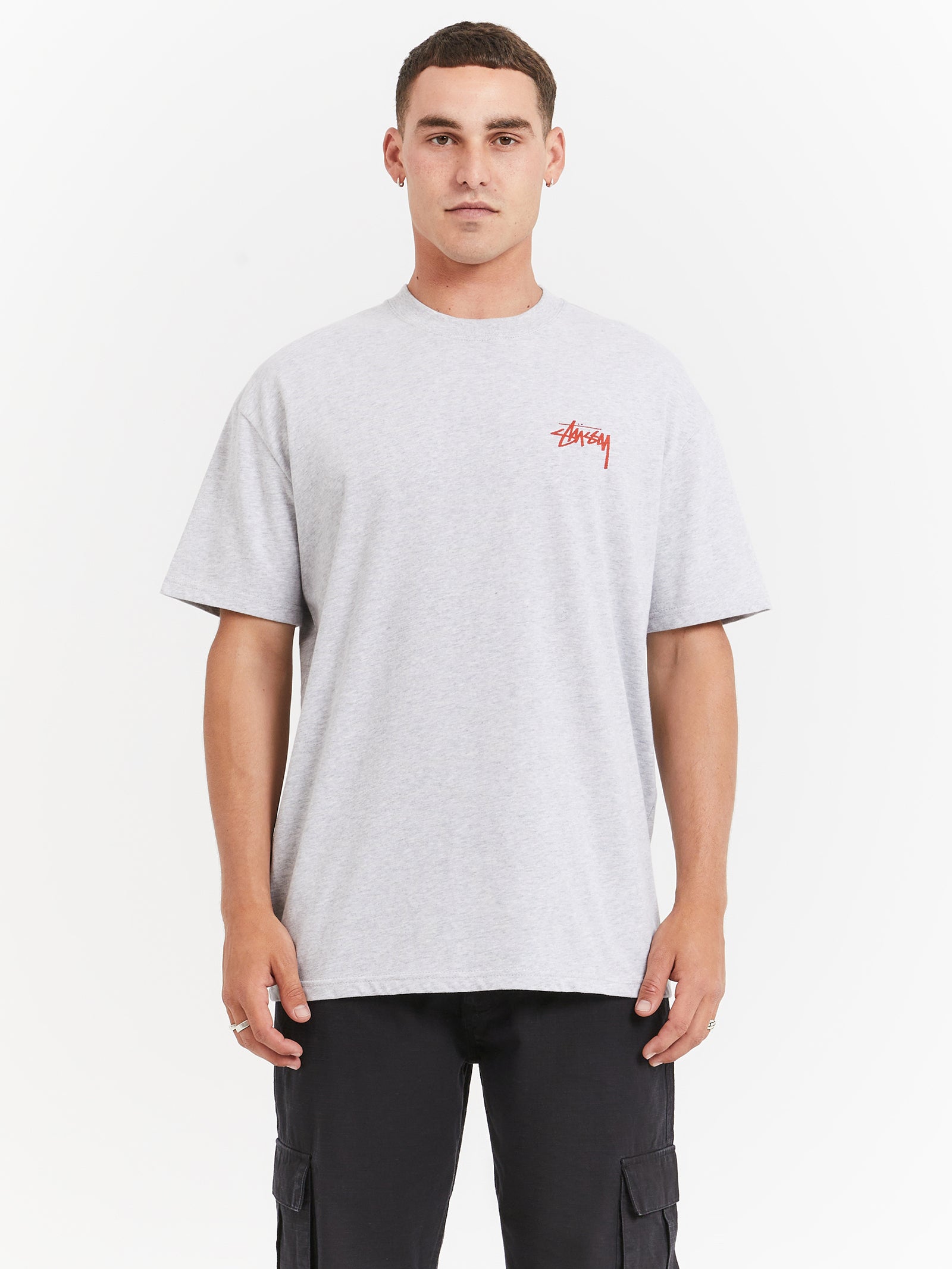 Big And Meaty Heavyweight Short Sleeve T-Shirt in Ash Heather - Glue Store
