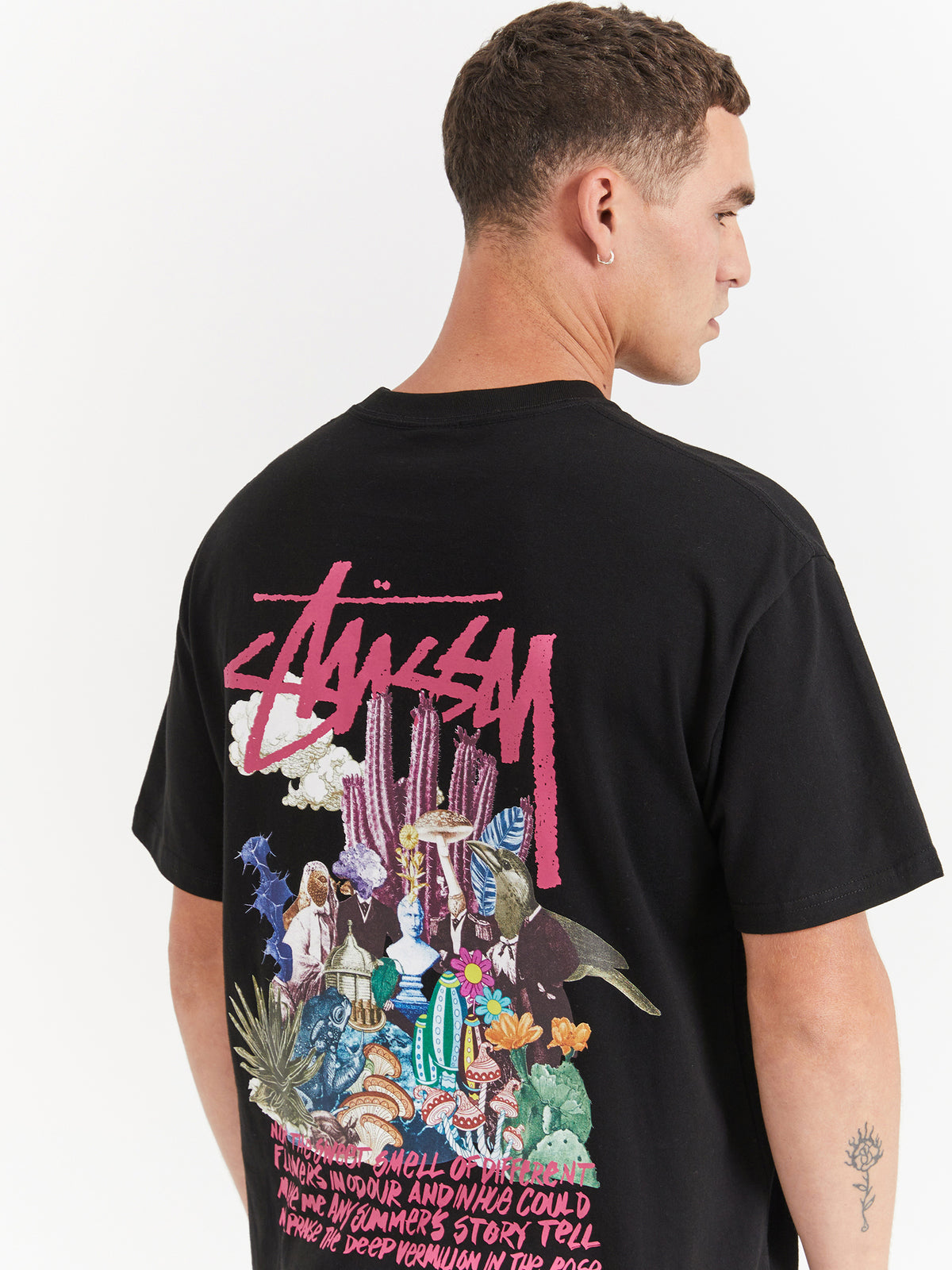 Stussy Psychedelic Heavyweight T-Shirt in Pigment Black | Pigment Black