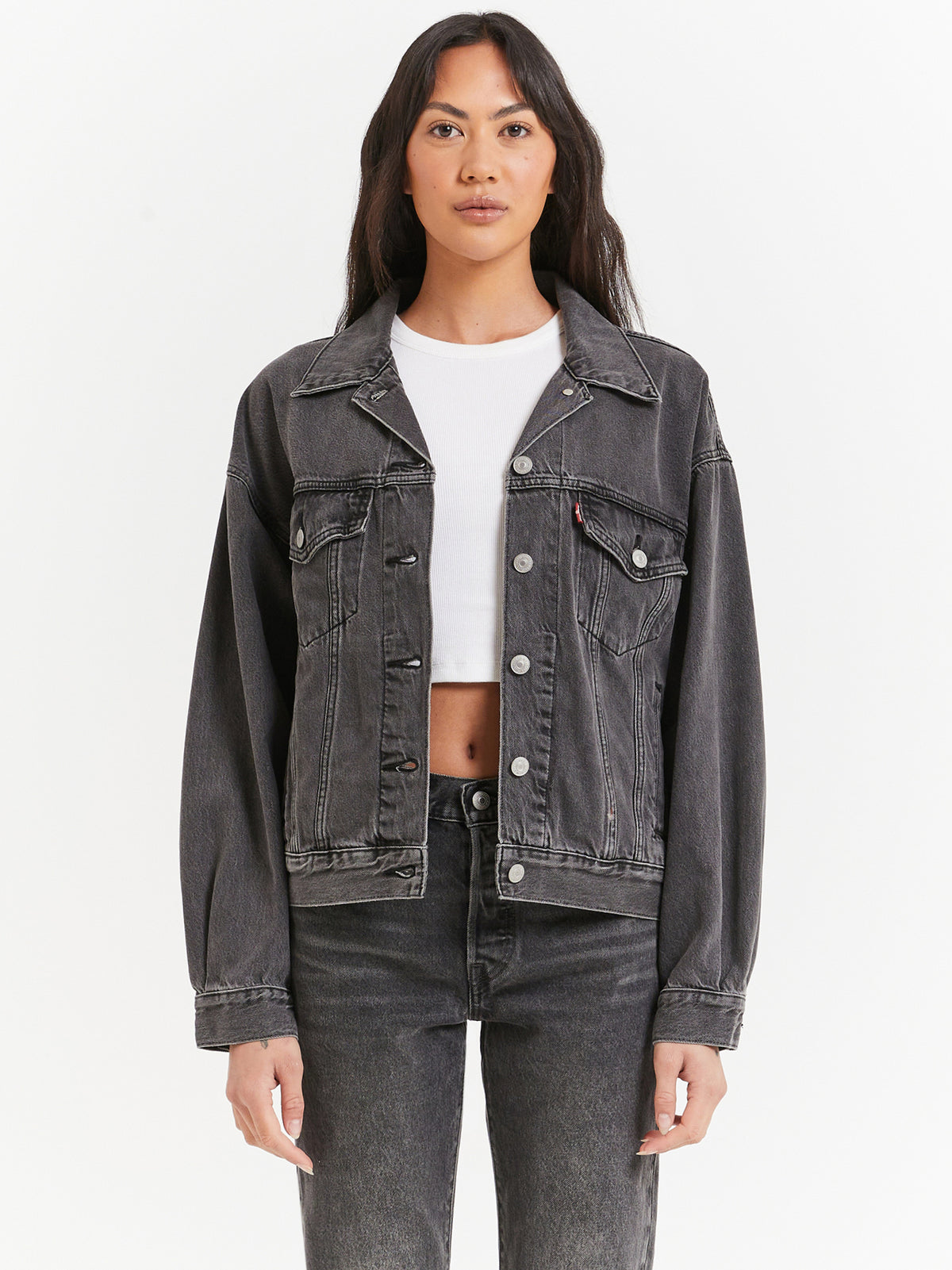 Levis 90s Trucker Jacket in Be Kind Rewind Black | Black