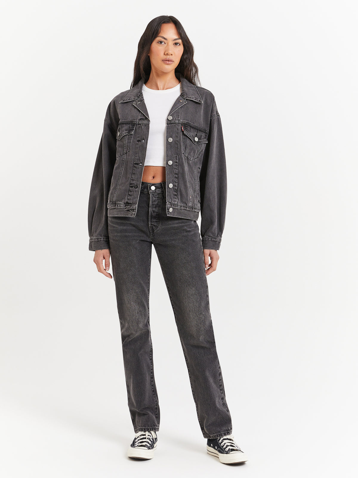 Levis 90s Trucker Jacket in Be Kind Rewind Black | Black