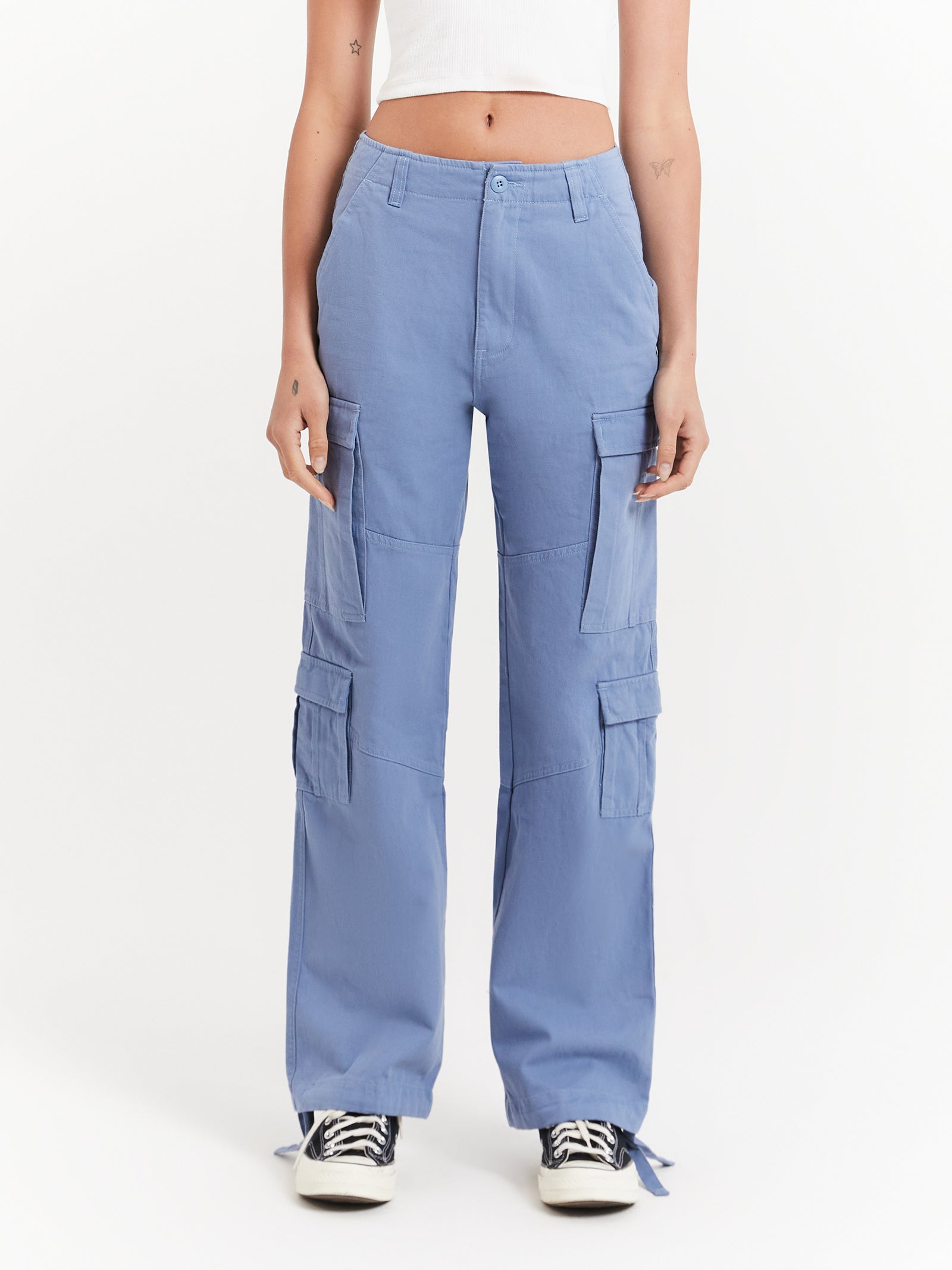 Surplus Cargo Pants in Faded Blue