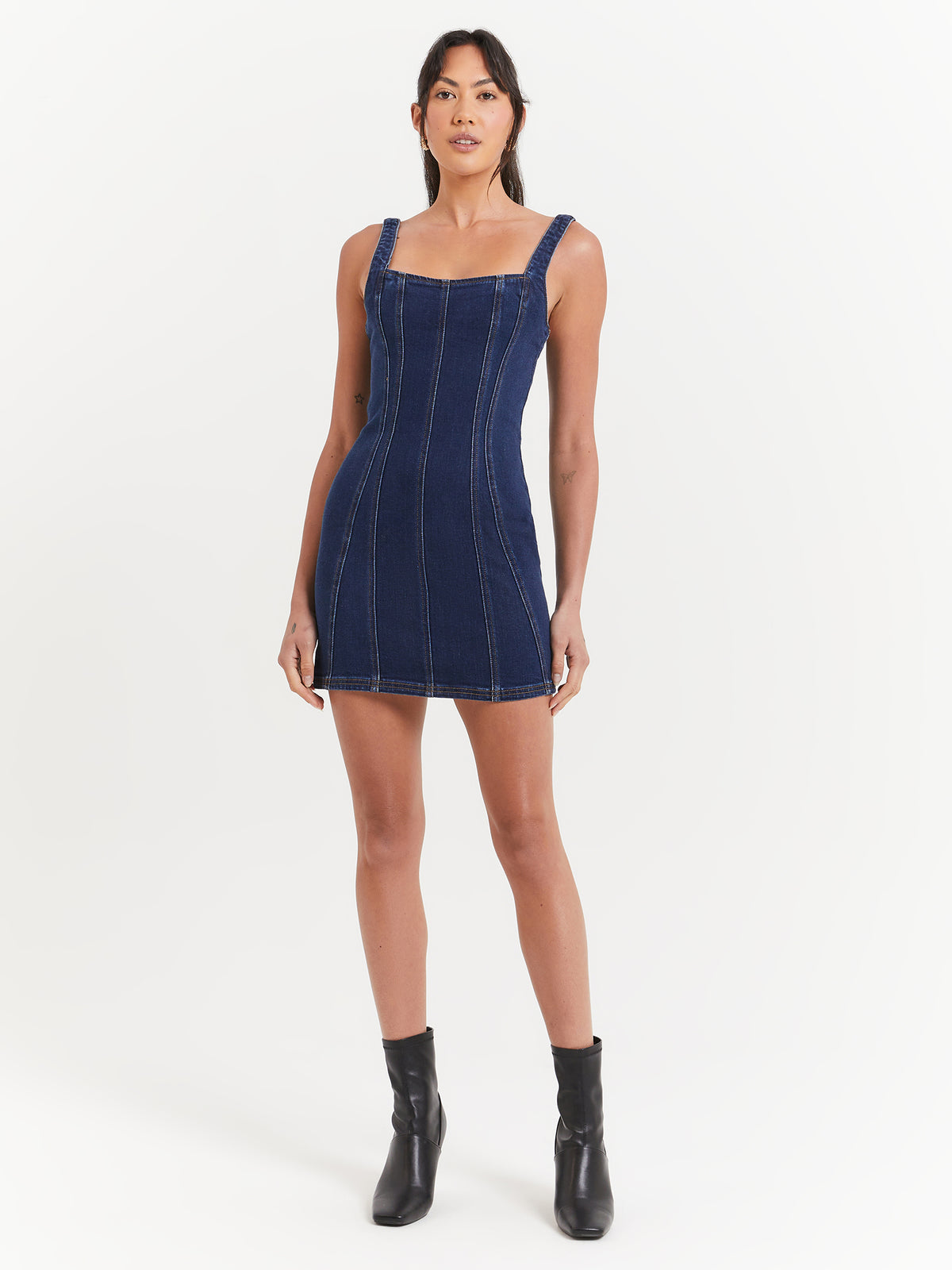 Beyond Her Rachel Mini Dress in Indigo | Indigo