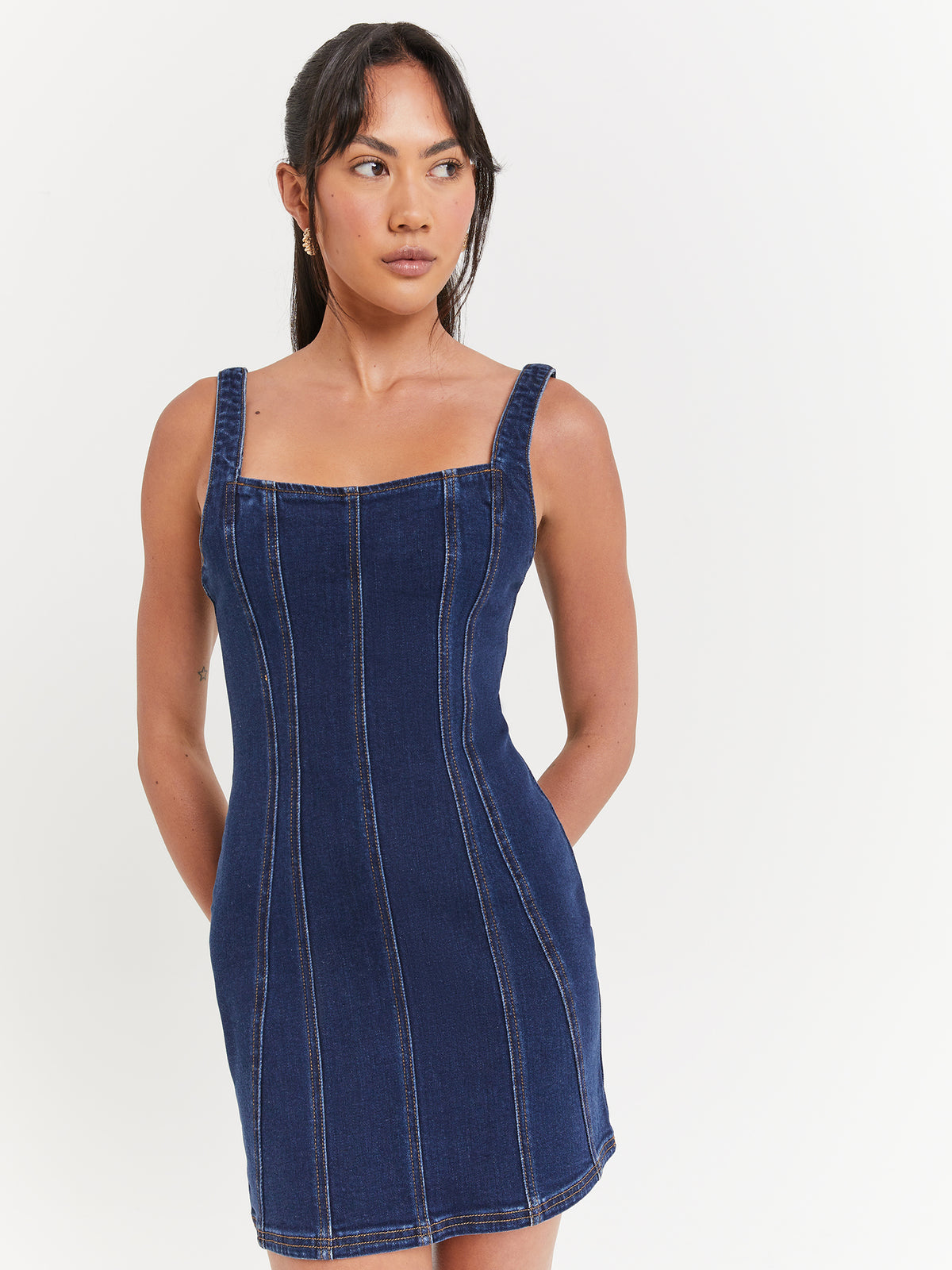 Beyond Her Rachel Mini Dress in Indigo | Indigo