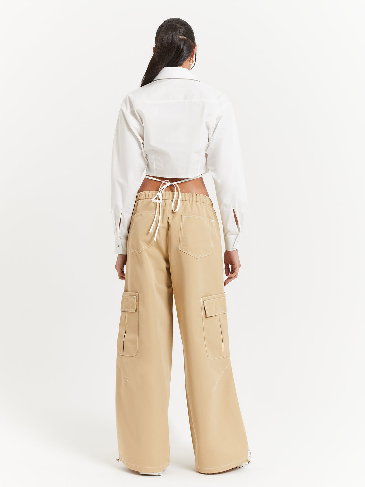 Beyond Her Pia Wide Leg Gathered Pants in Camel | Camel