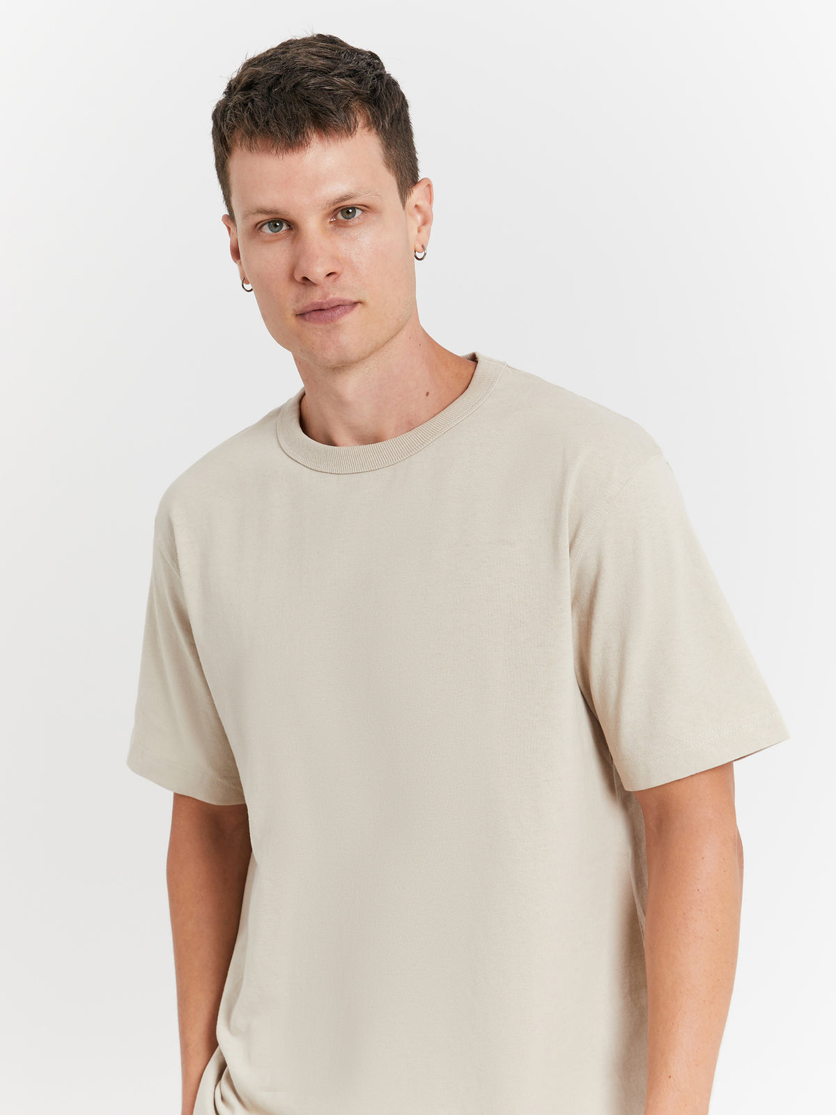 Article One Heavyweight Crew T-Shirt in Stone | Stone