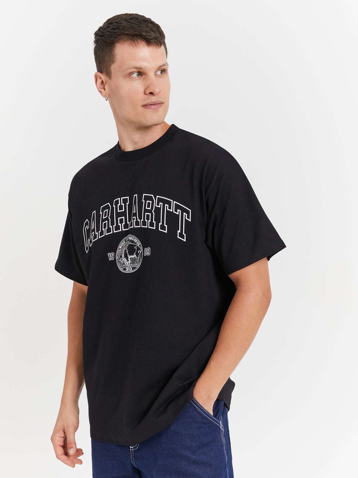 Carhartt Wip S/S Coin T-Shirt in Black & White | Black / White