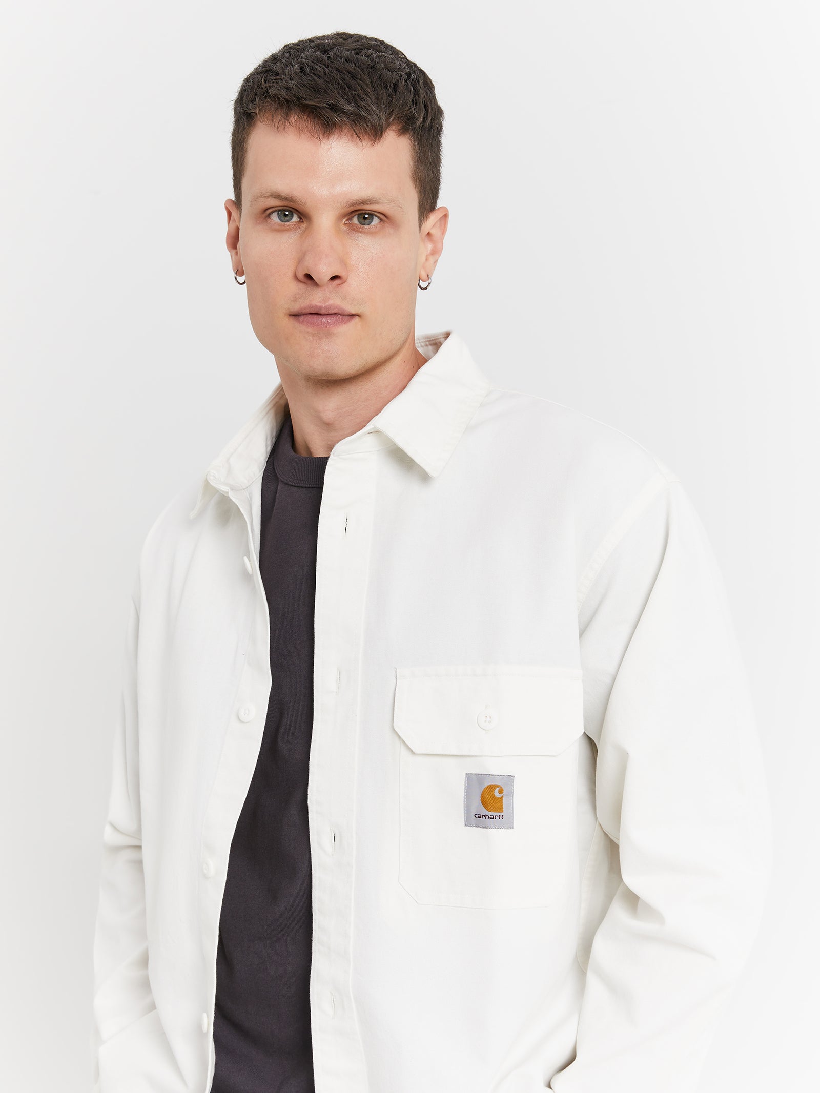 Carhartt WIP Reno Shirt Jac - Off White Garment Dyed - M - Men