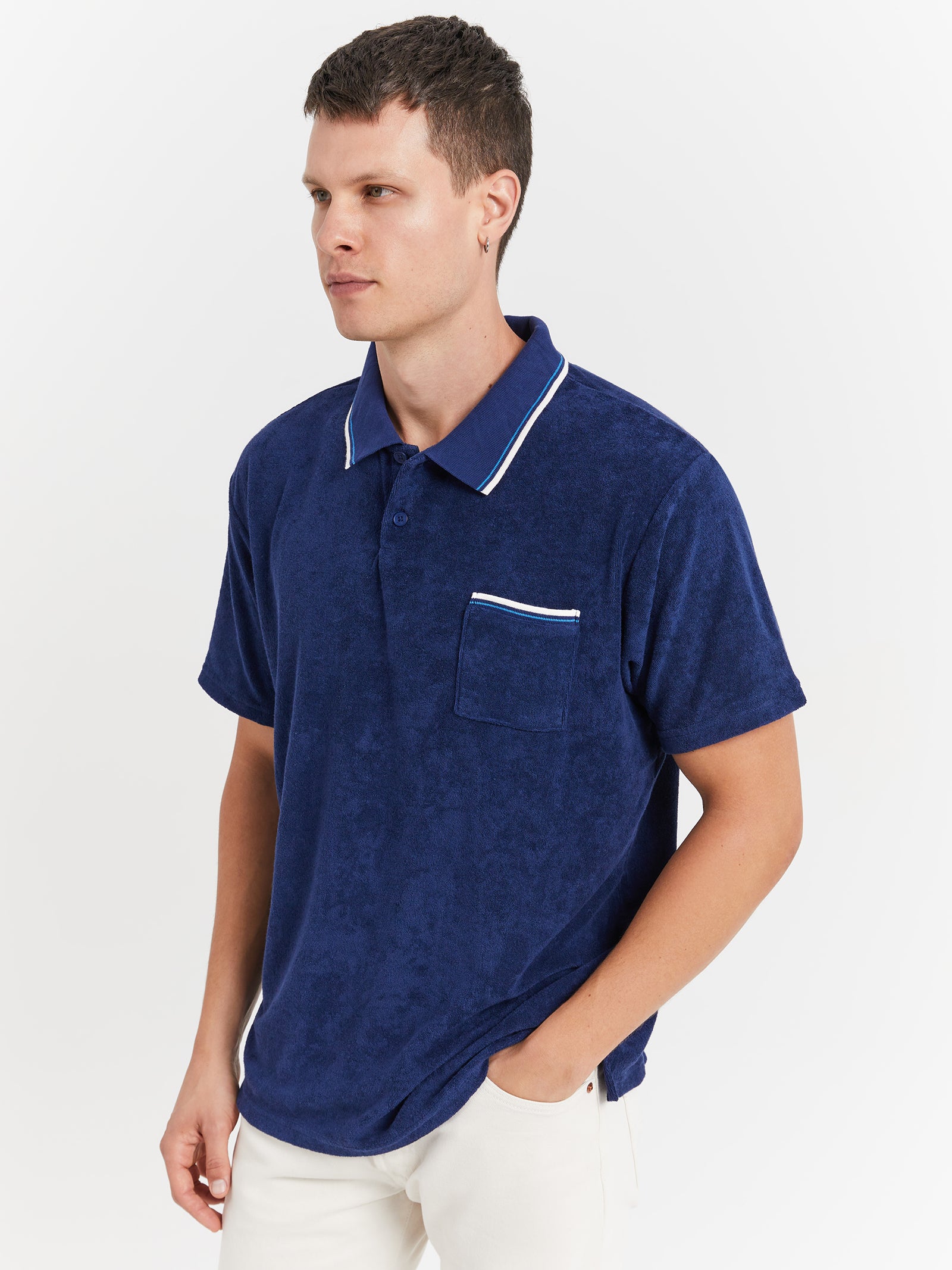 Gold Tab™ Walker Polo Shirt in League Medieval Blue