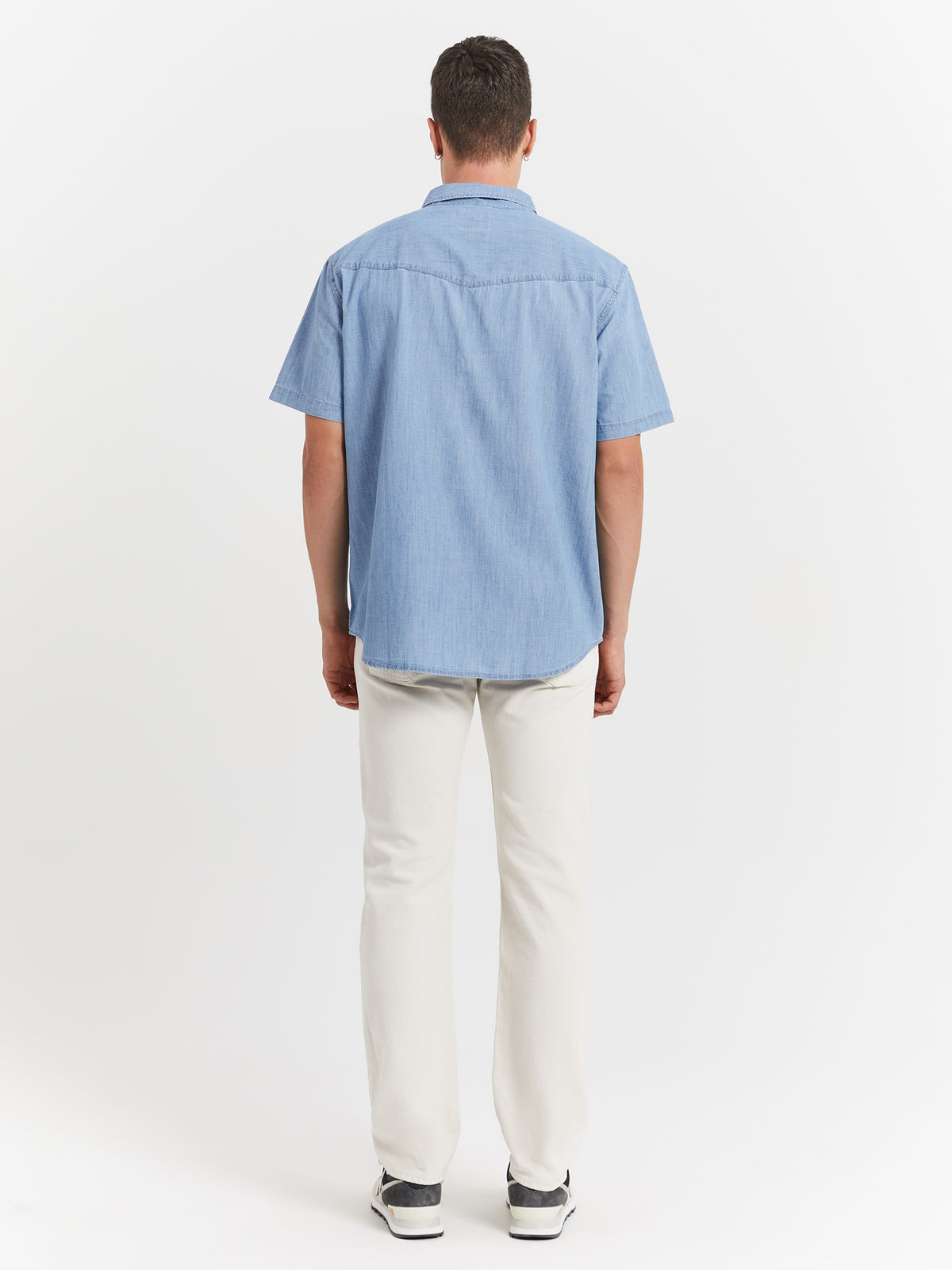 Levis Short Sleeve Relaxed Fit Western Shirt in New Hyde Chambray Blue | T2 Mt New Hyde Chamb