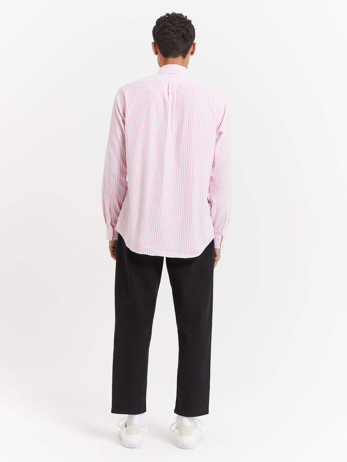 Polo Ralph Lauren Custom Stretch Shirt in Pink & White | Pink/White