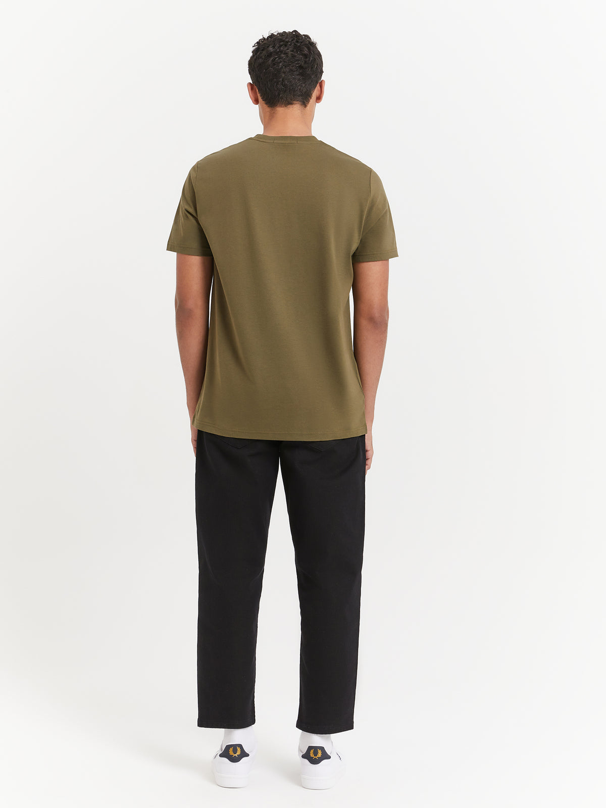 Fred Perry Embroidered T-Shirt in Field Green | Field Green