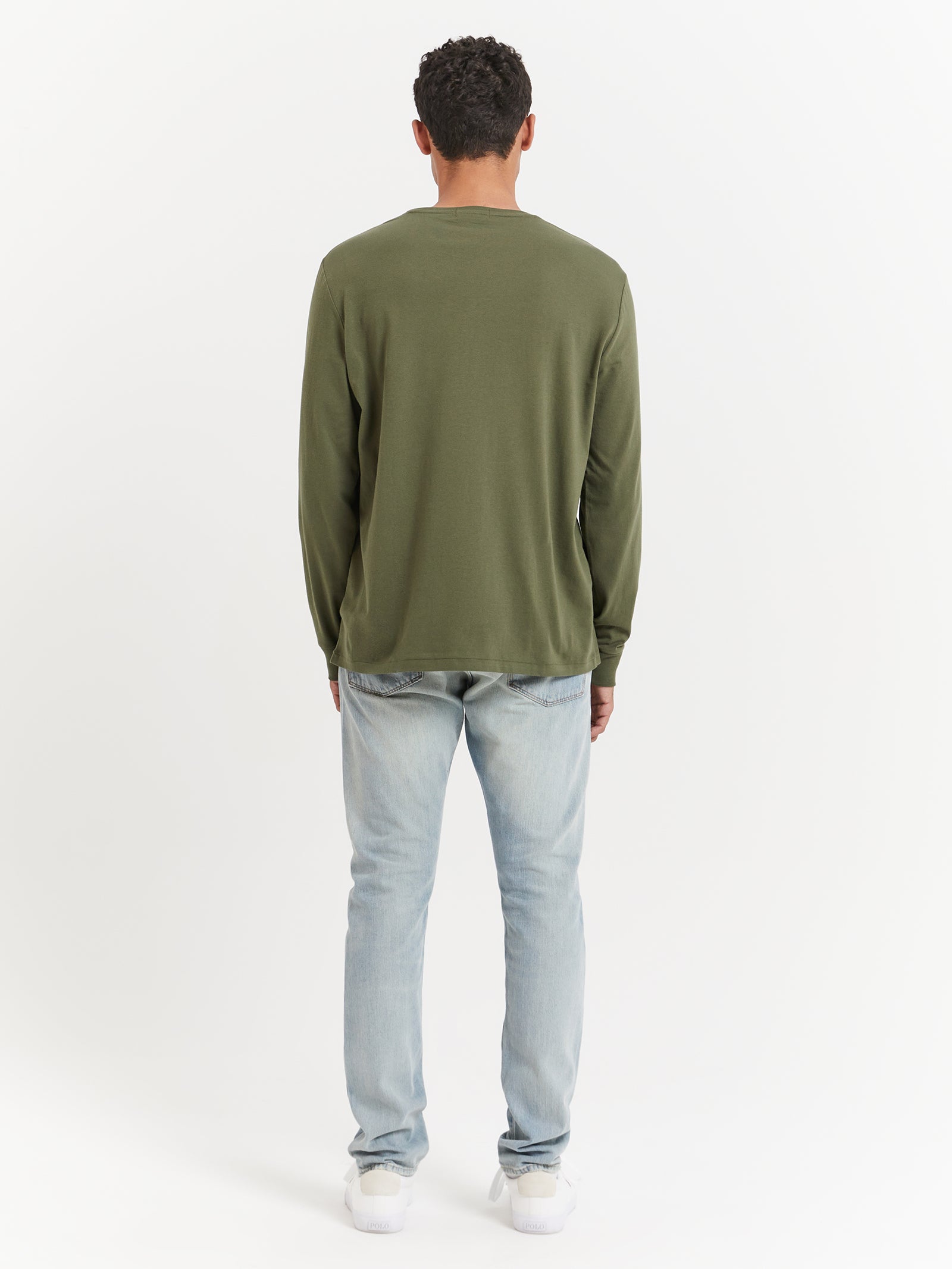 Long Sleeve Trekking Bear T-Shirt in Sage