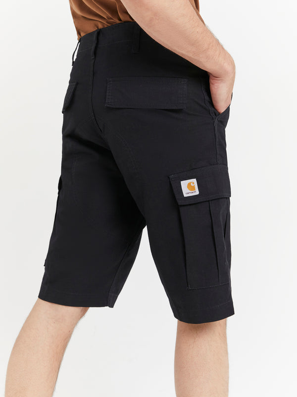 Regular Cargo Shorts in Black - Glue Store