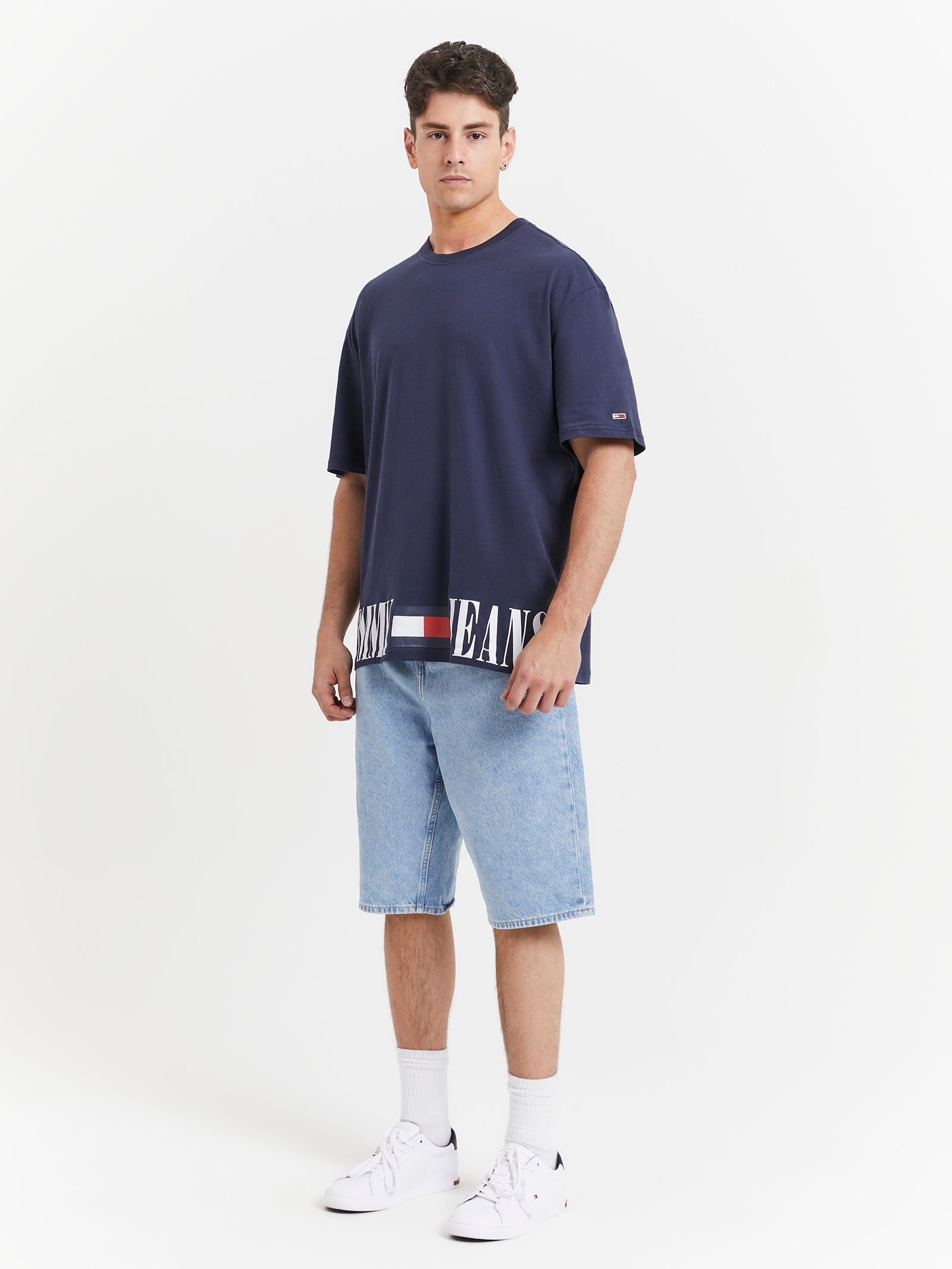 Aiden Baggy Back Logo Faded Black Jeans