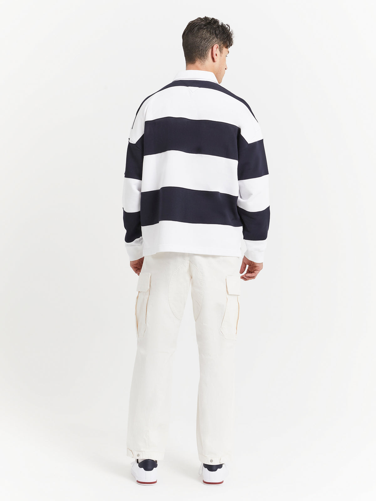 Tommy Hilfiger Archive Stripe Relaxed Rugby Shirt in Blue | Multi