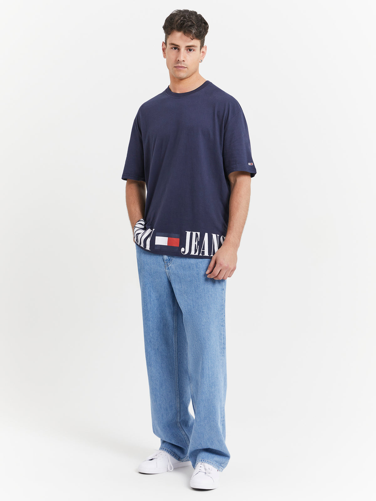 Tommy Hilfiger Aiden Baggy Faded Jeans in Light Denim | Denim