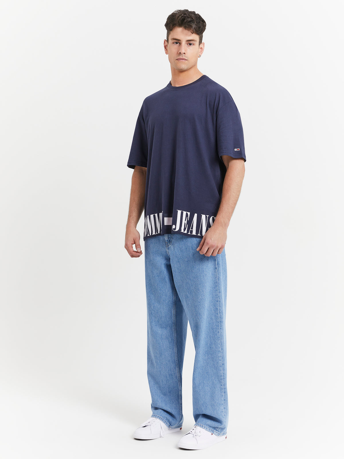 Tommy Hilfiger Aiden Baggy Faded Jeans in Light Denim | Denim