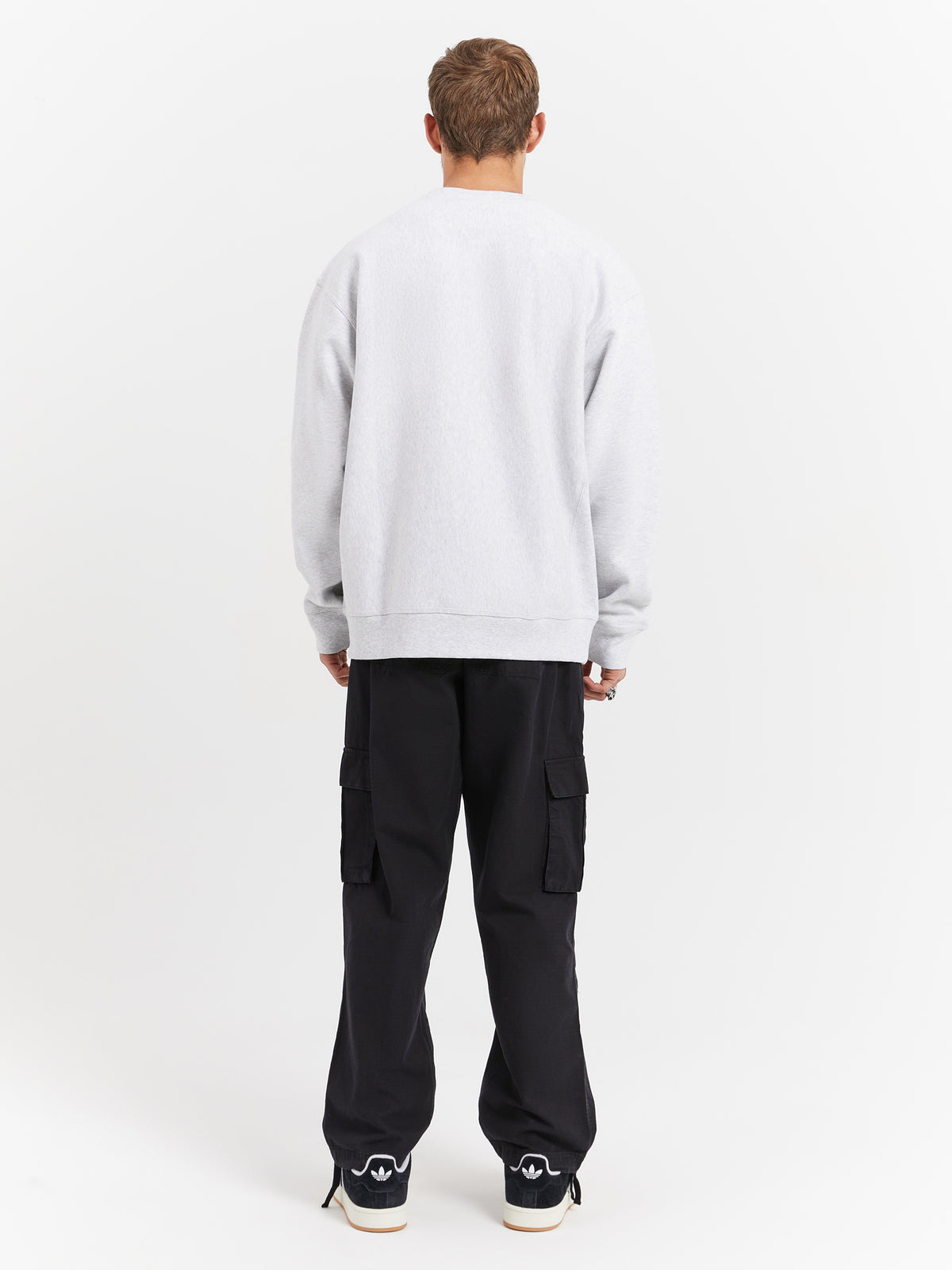 Carhartt Wip American Script Sweatshirt in Ash Heather | Ash Heather