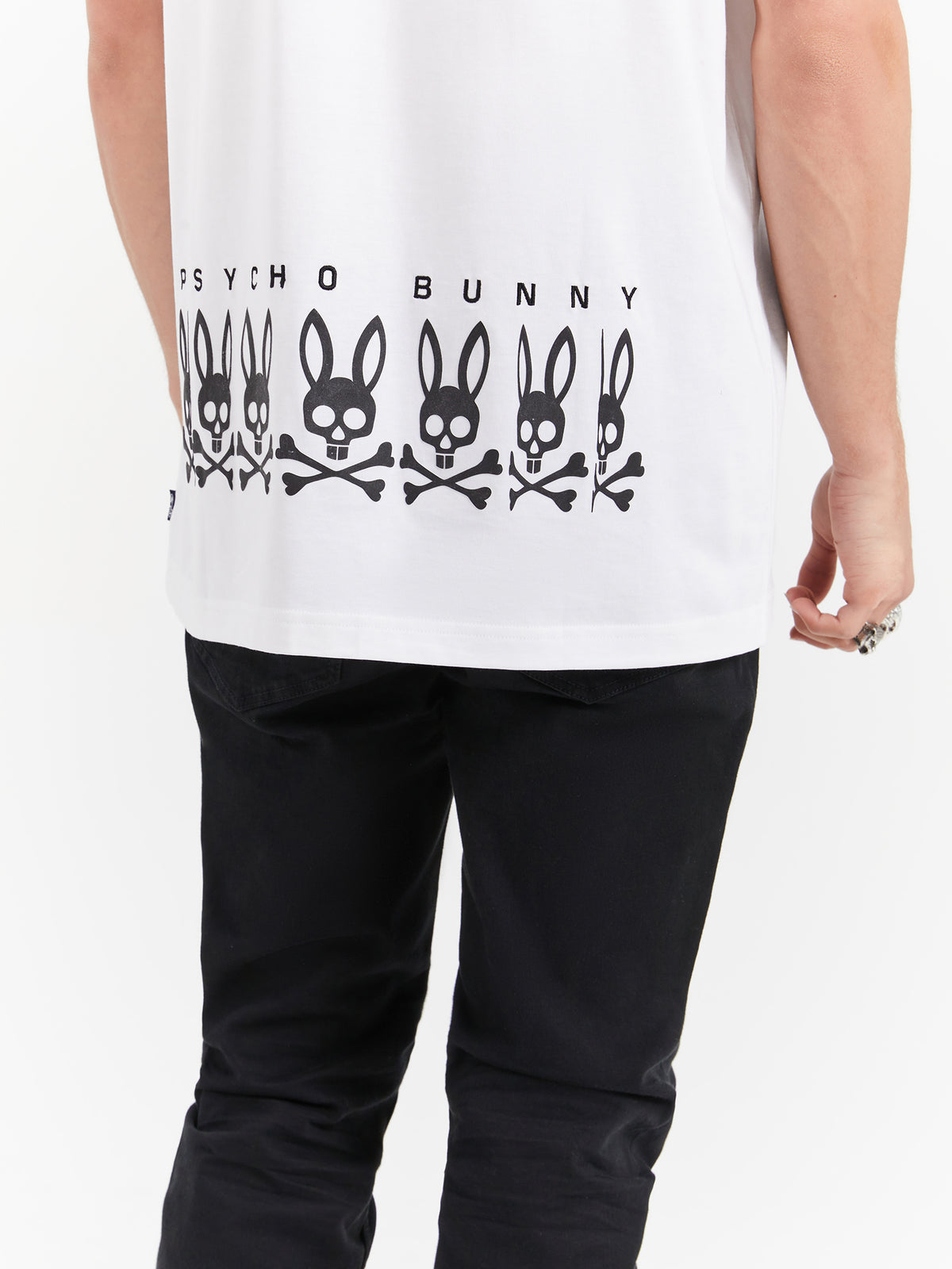 Psycho Bunny Inc Stoke Graphic T-Shirt in White | 100 White