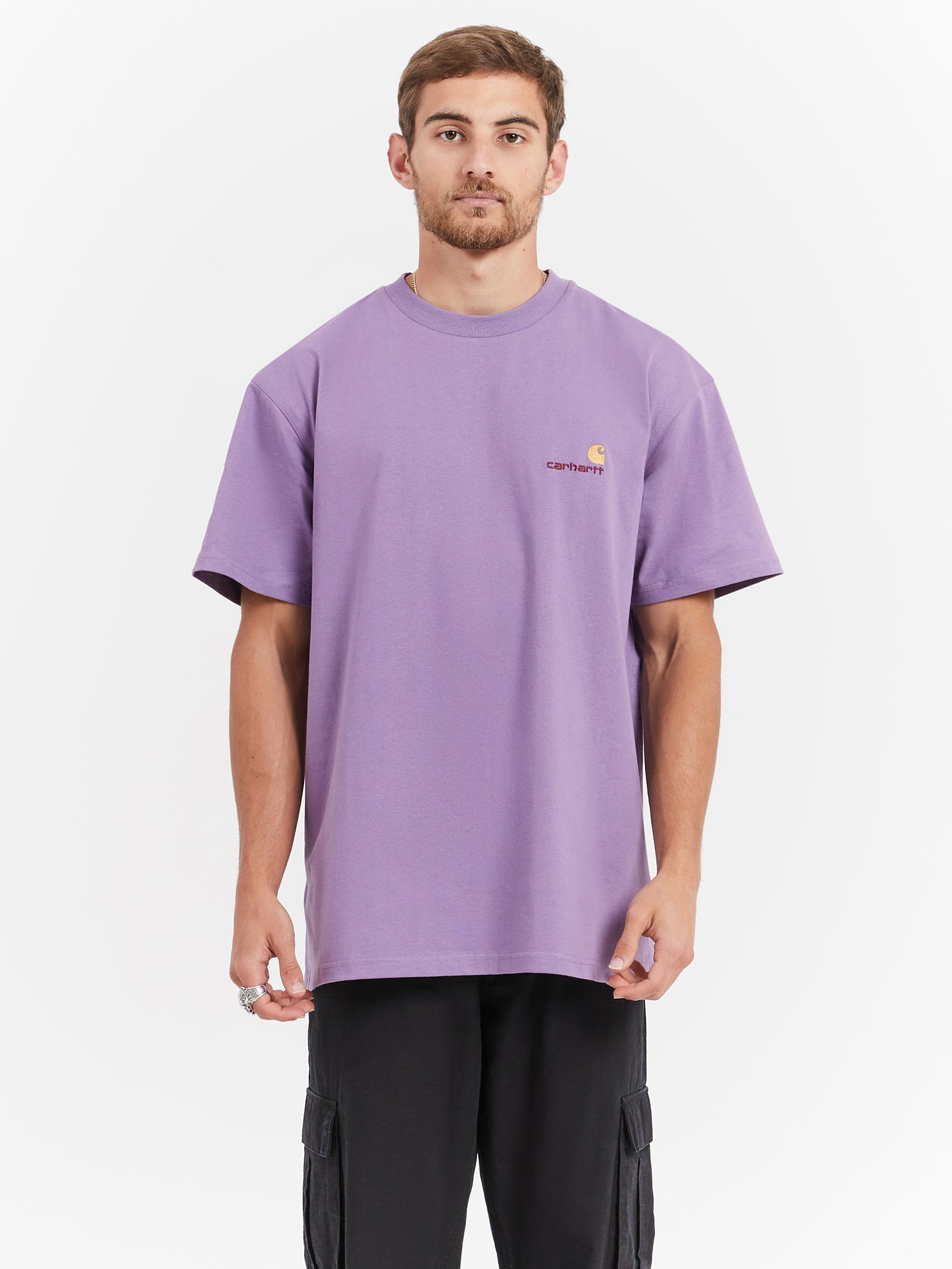 Carhartt wip American Script T-Shirt in Violanda Violanda | Glue Store