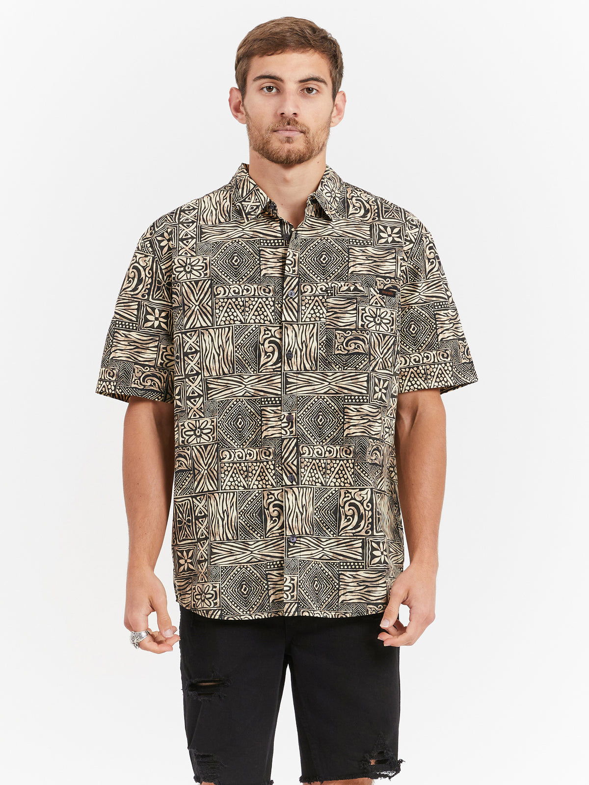 Wrangler Garageland Shirt in Batik Black | Batik Black