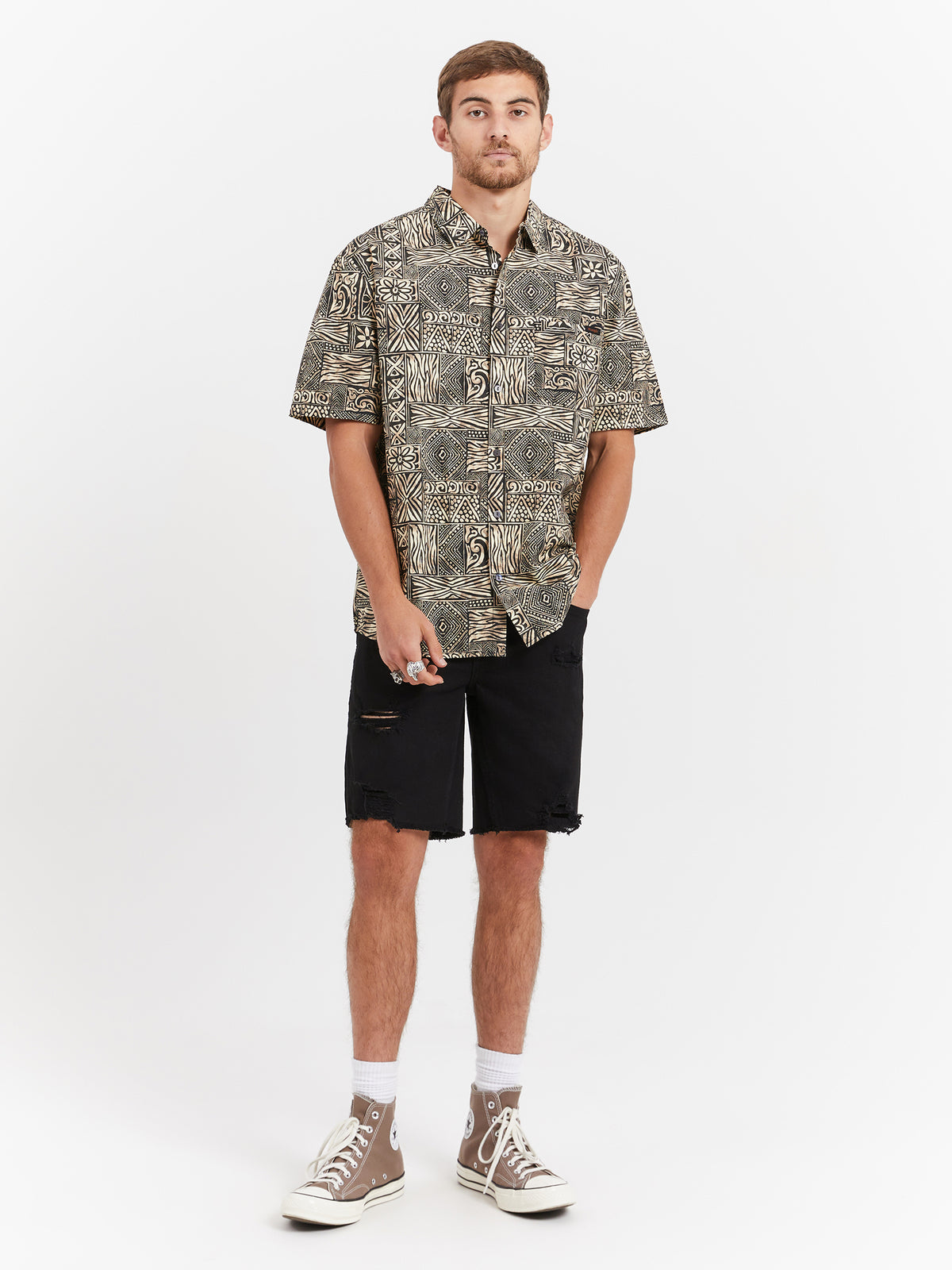 Wrangler Garageland Shirt in Batik Black | Batik Black